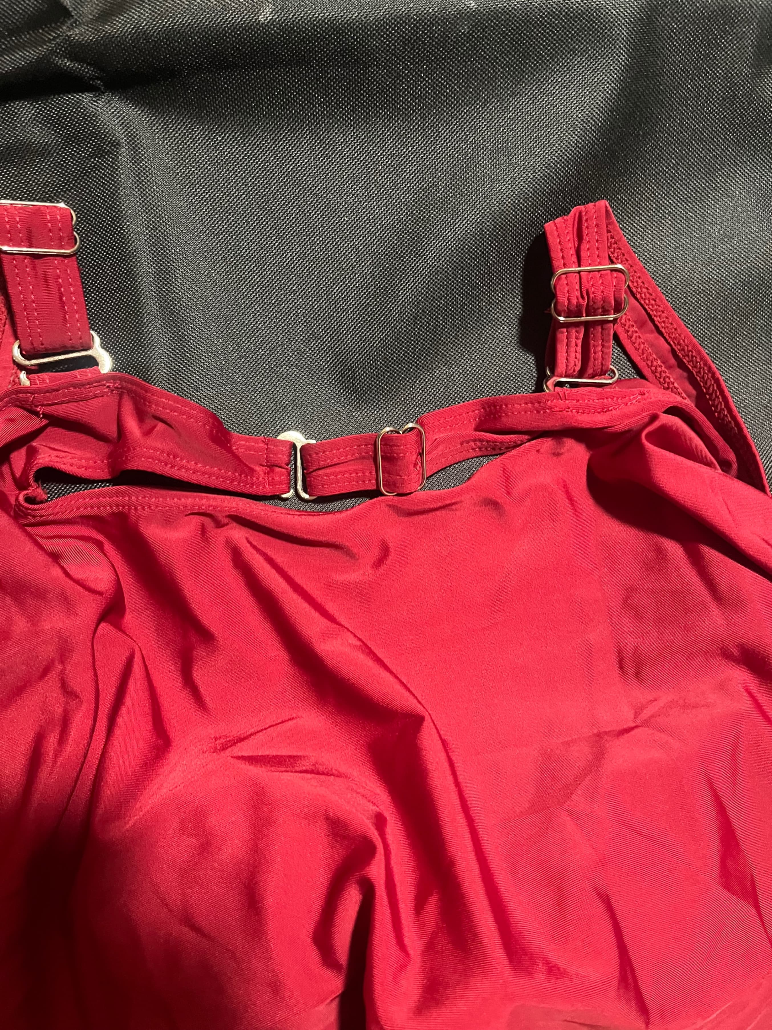 Red Tankini Swimsuit with Adjustable Straps - Thumbnail 2