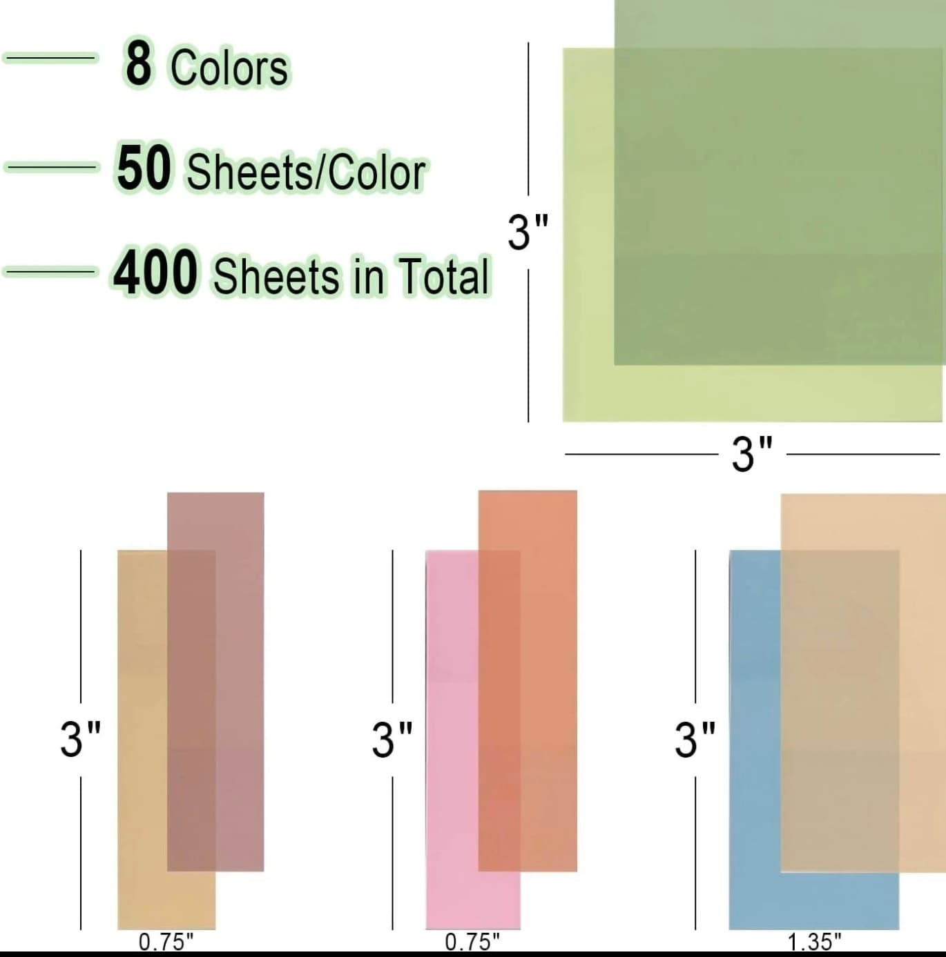 Be The Light Sticky Notes Transparent 200 Sheets High Visibility NIB - Thumbnail 3