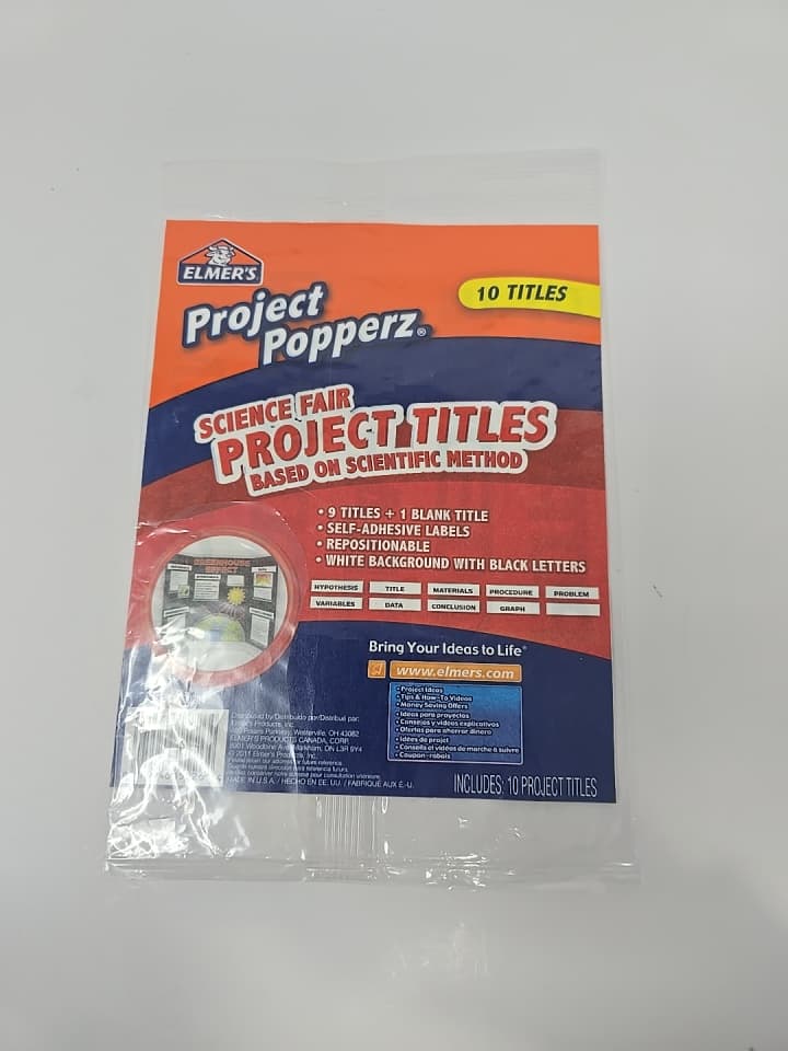 Elmer's Project Popperz Science Fair Titles Pack of 10 NIB - Thumbnail 5