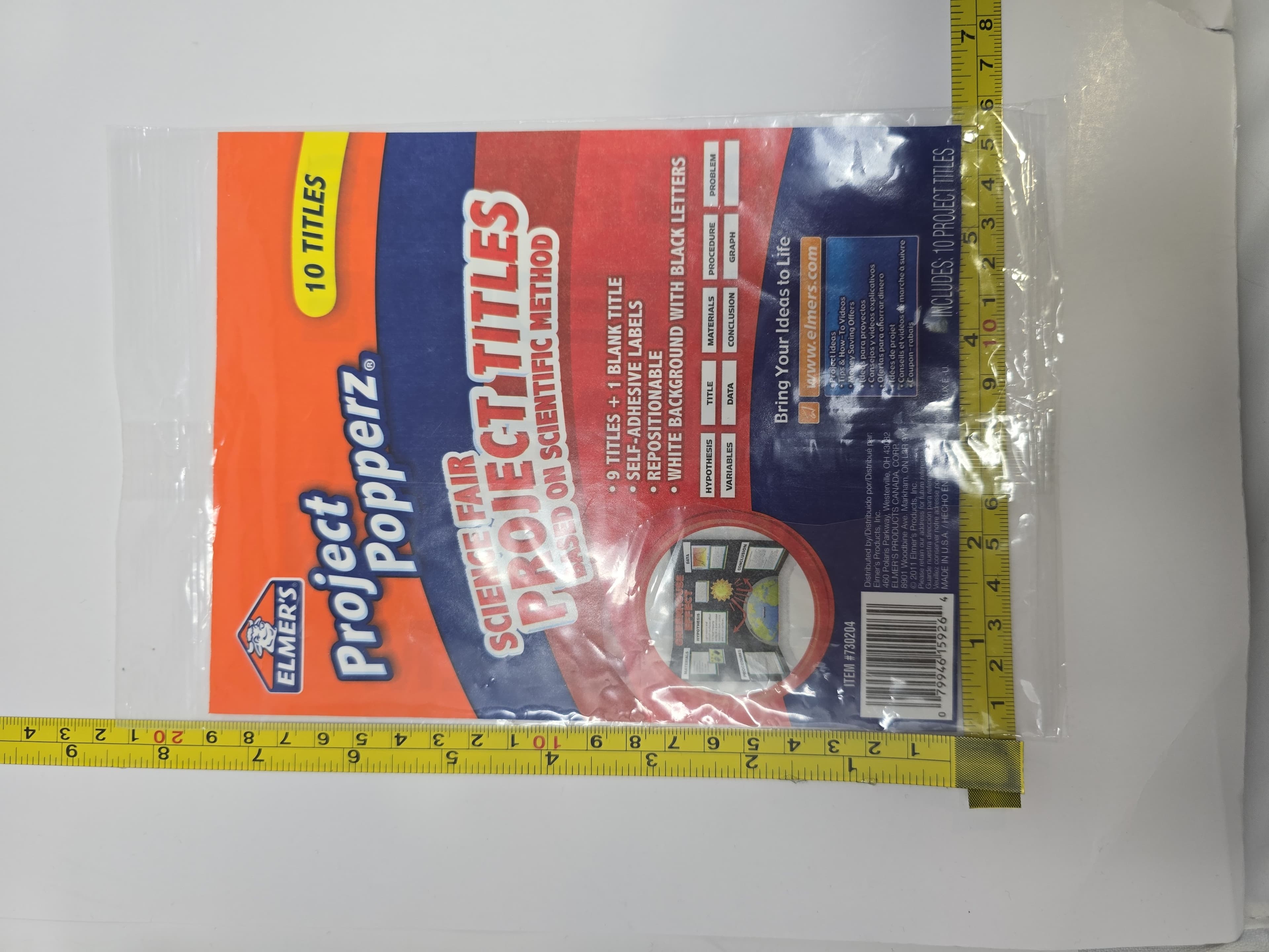 Elmer's Project Popperz Science Fair Titles Pack of 10 NIB - Thumbnail 4