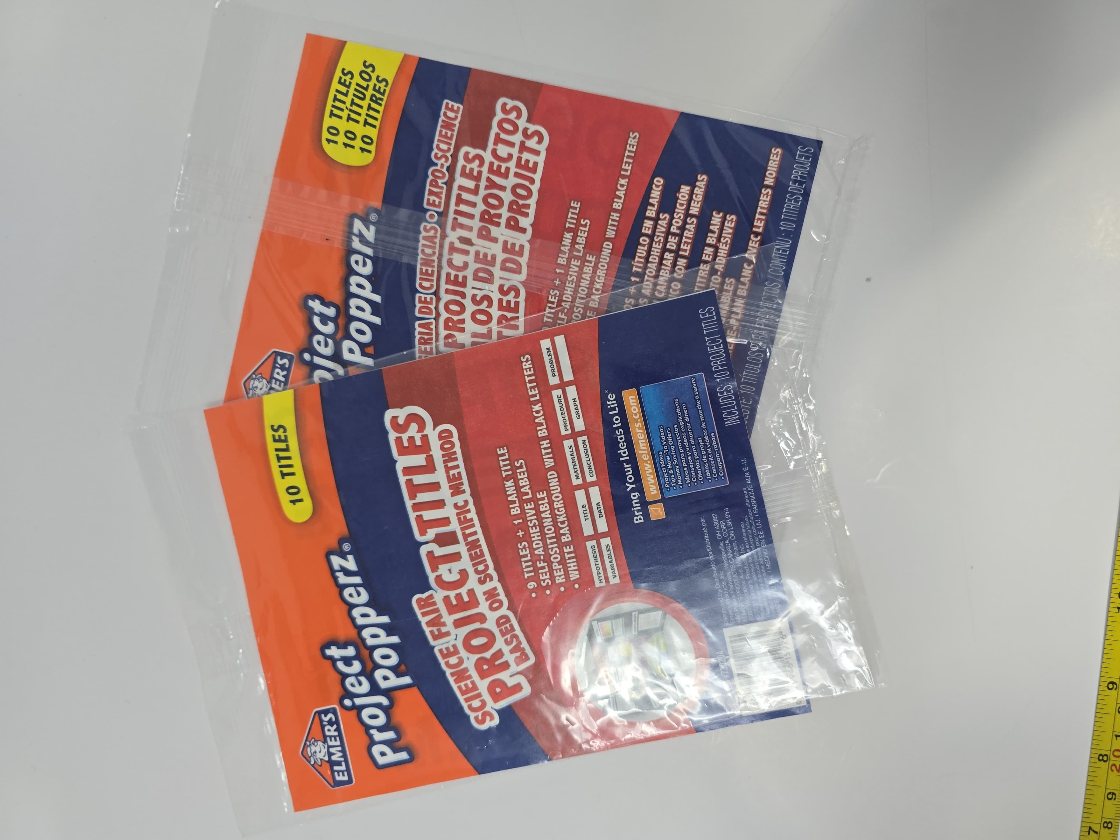 Elmer's Project Popperz Science Fair Titles Pack of 10 NIB - Thumbnail 2