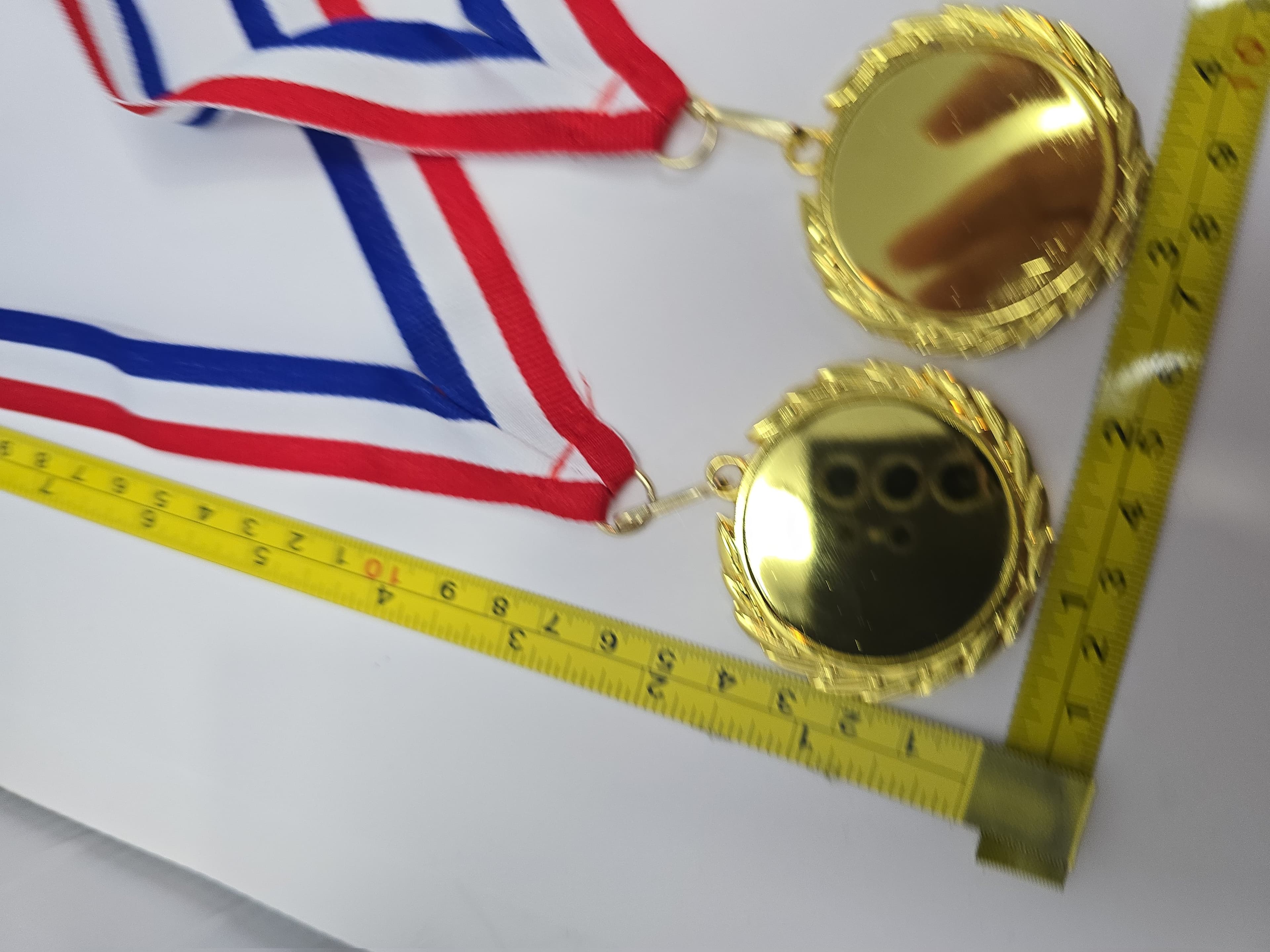 Gold Medal Set With Ribbon Award Trophy Sports Competition NIB - Thumbnail 6