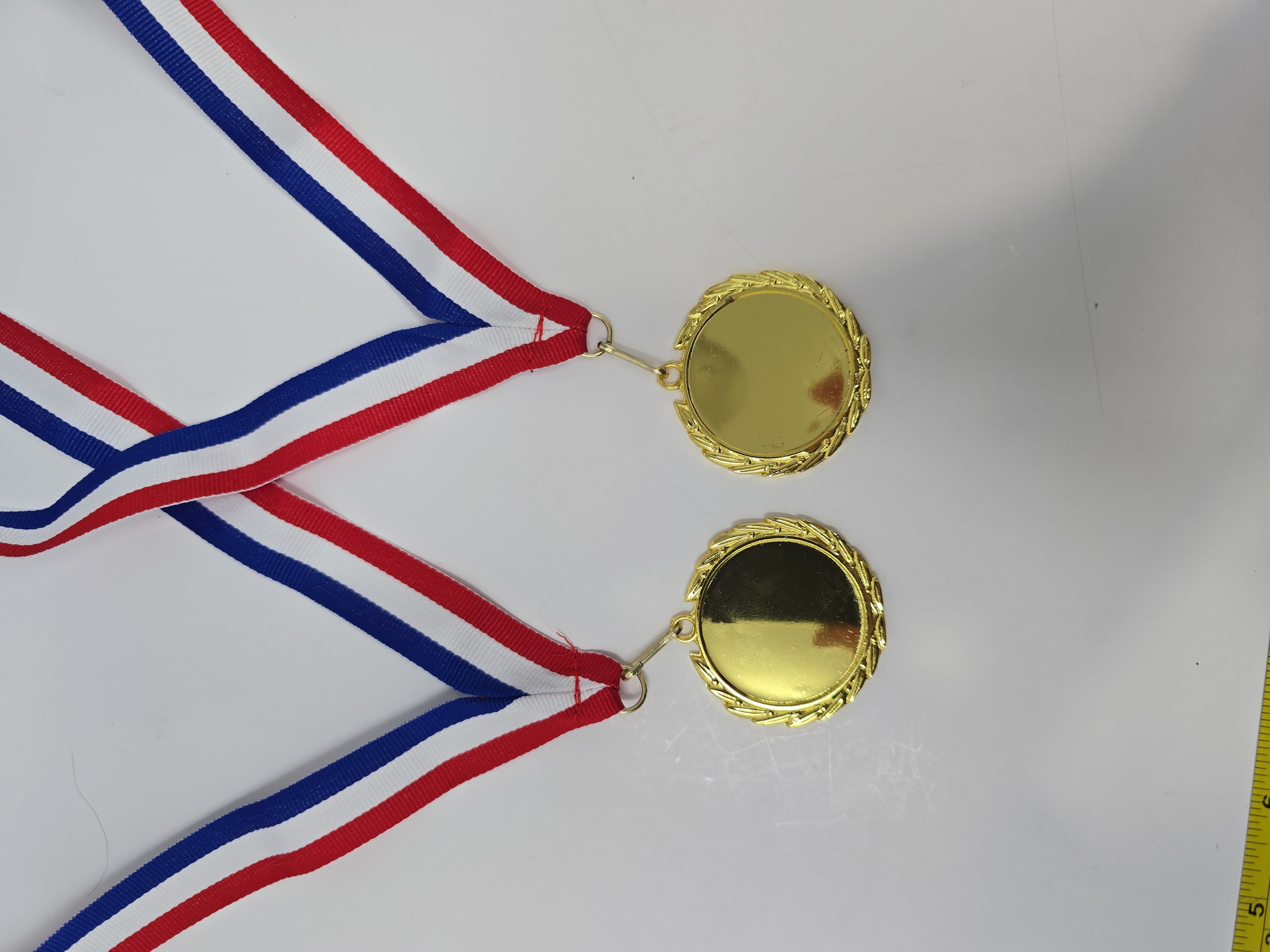 Gold Medal Set With Ribbon Award Trophy Sports Competition NIB - Thumbnail 2