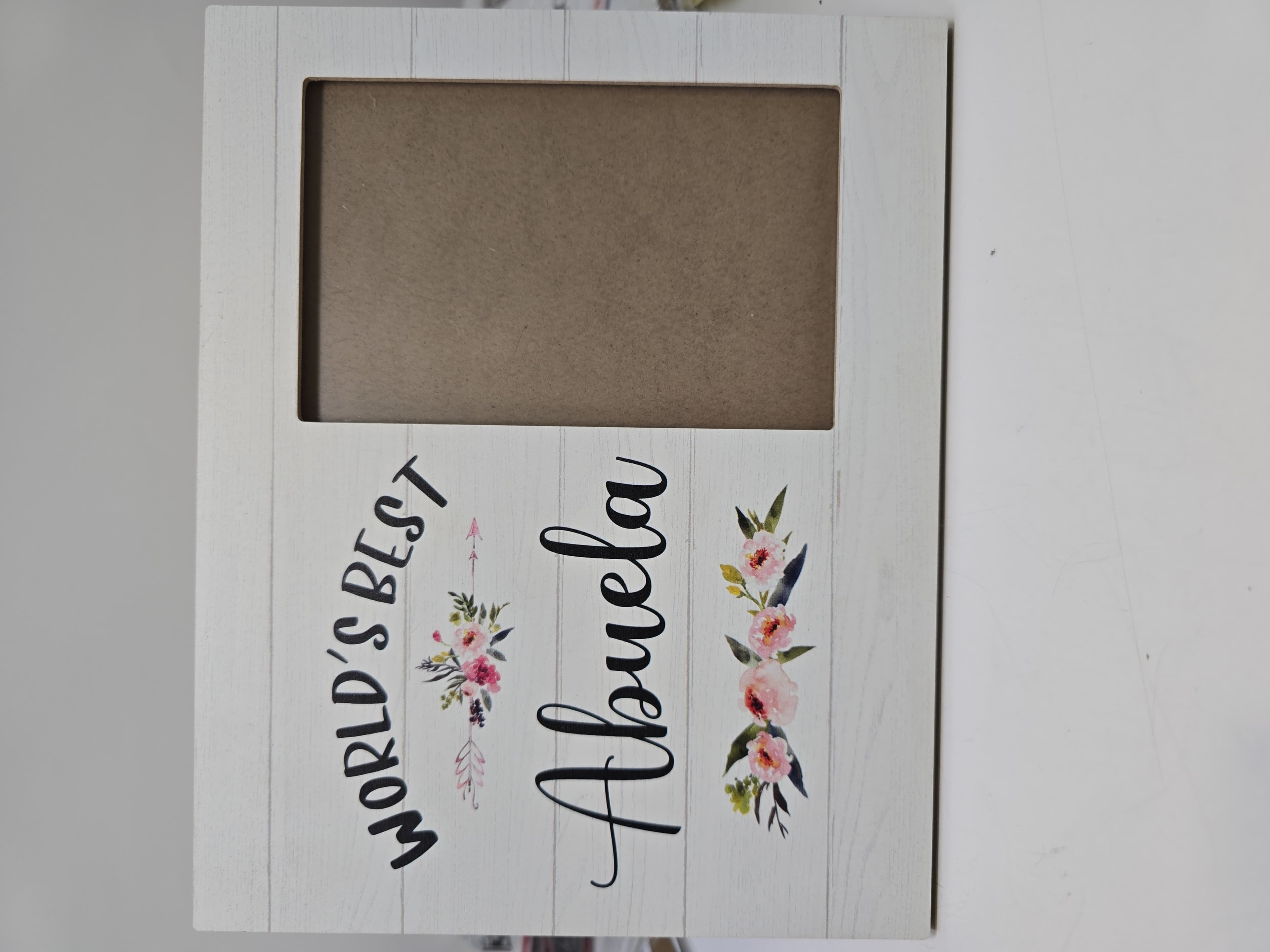 World's Best Abuela Picture Frame Floral Design NIB - Thumbnail 5