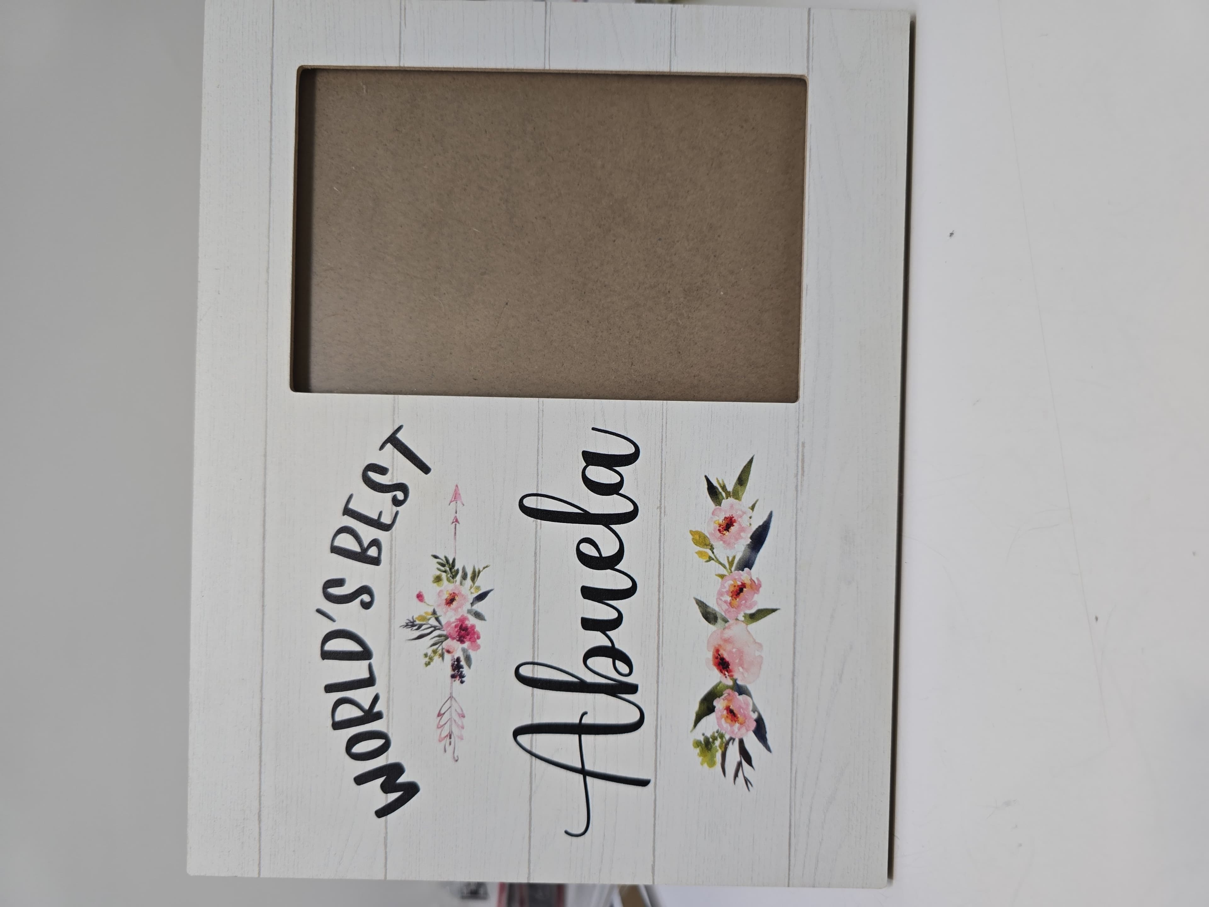 World's Best Abuela Picture Frame Floral Design NIB - Thumbnail 4