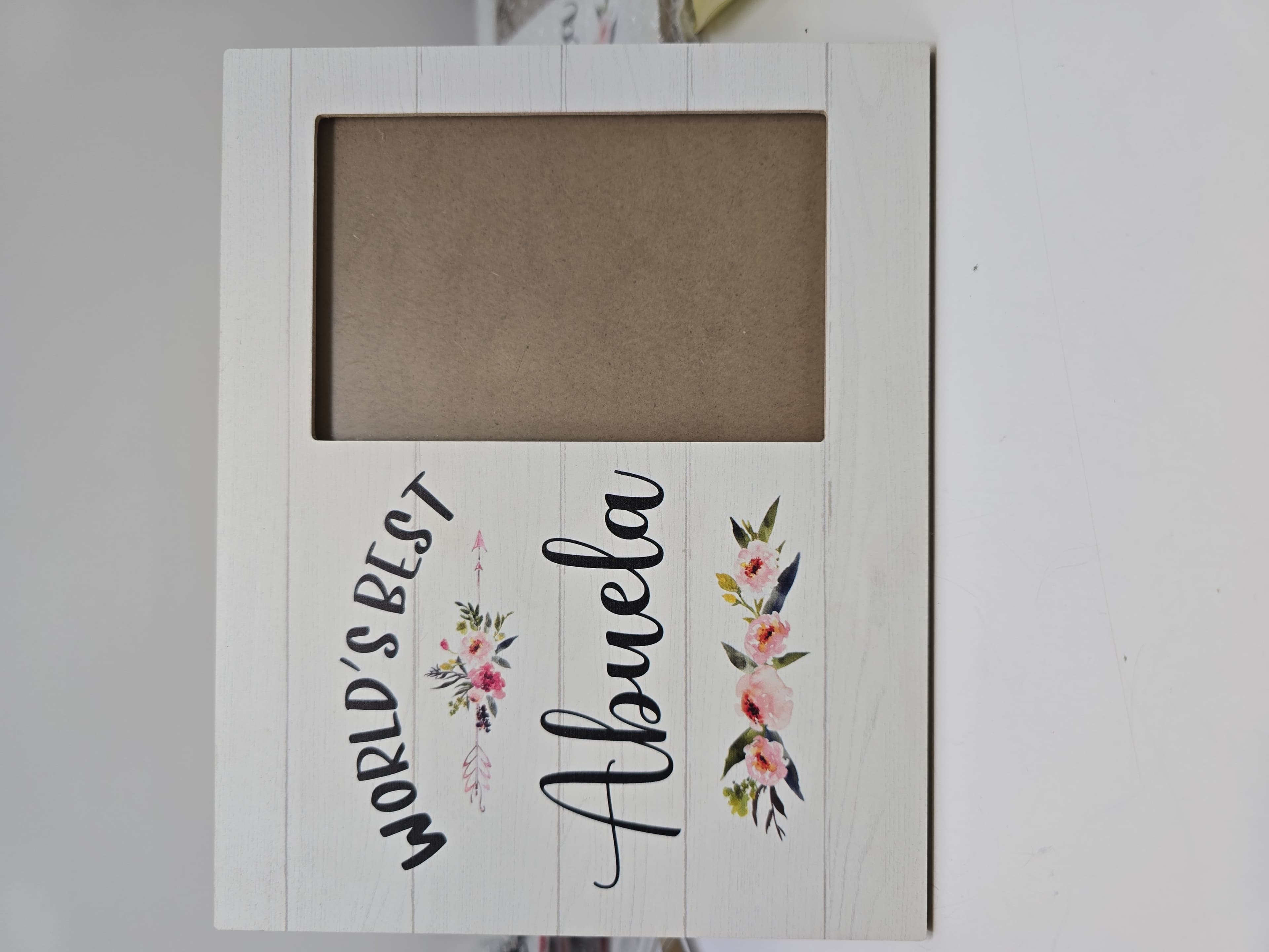 World's Best Abuela Picture Frame Floral Design NIB - Thumbnail 3