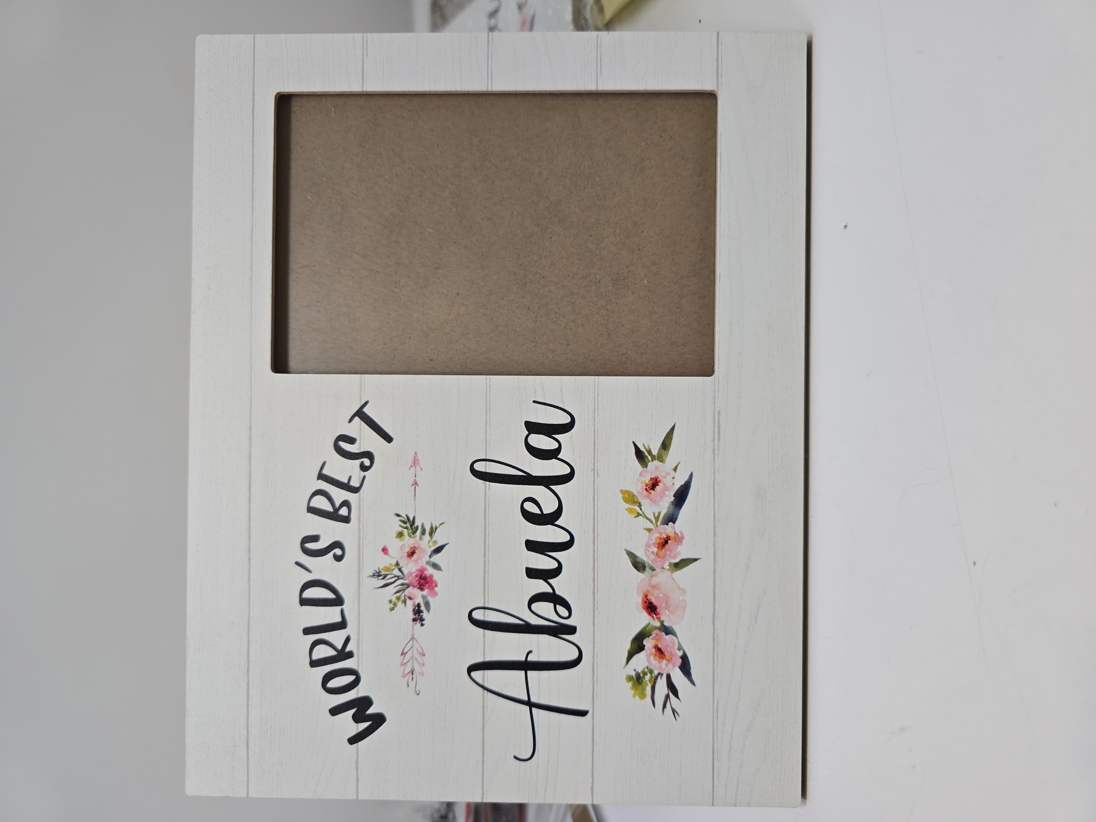 World's Best Abuela Picture Frame Floral Design NIB - Thumbnail 2