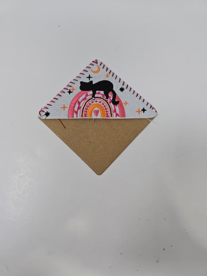 Embroidered Cat Corner Bookmark Felt Page Holder NIB - Thumbnail 2