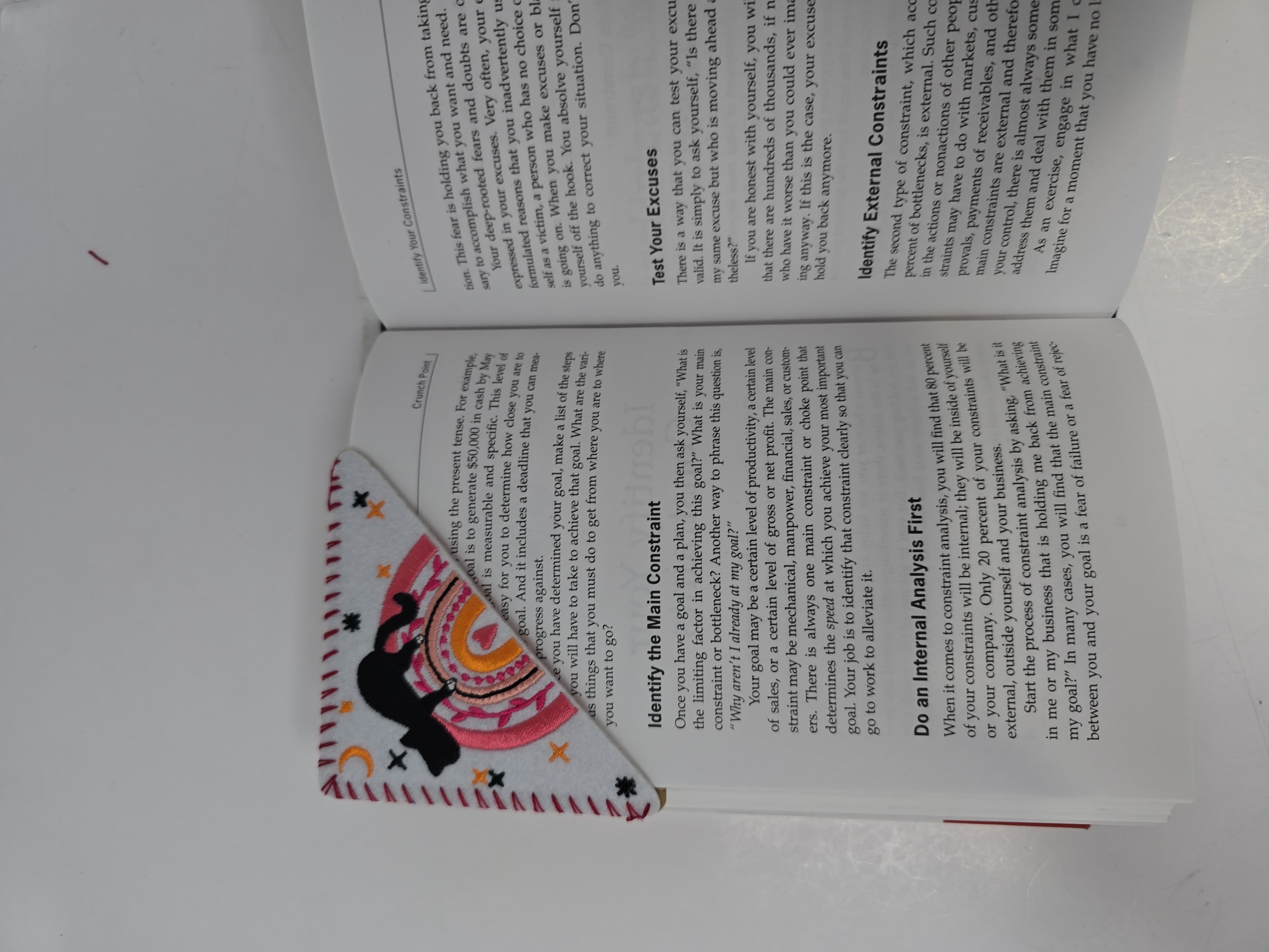 Embroidered Cat Corner Bookmark Felt Page Holder NIB - Image 1