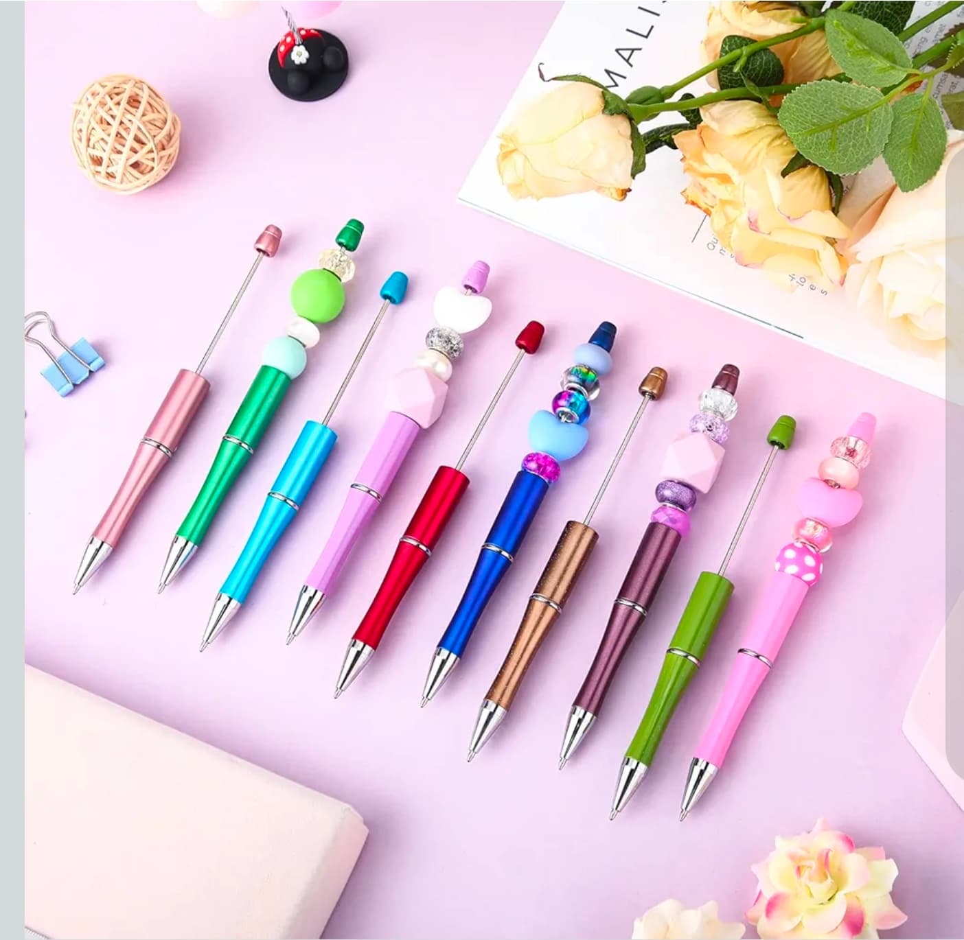 DIY Bead Pen Colorful Customizable Smooth Writing NIB - 10 Pcs - Image 1