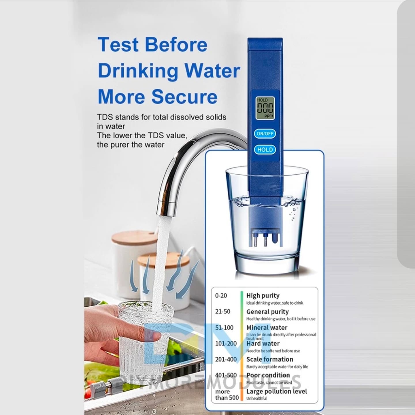 Digital TDS Meter Water Quality Tester Purity Filter Pen NIB - Thumbnail 10