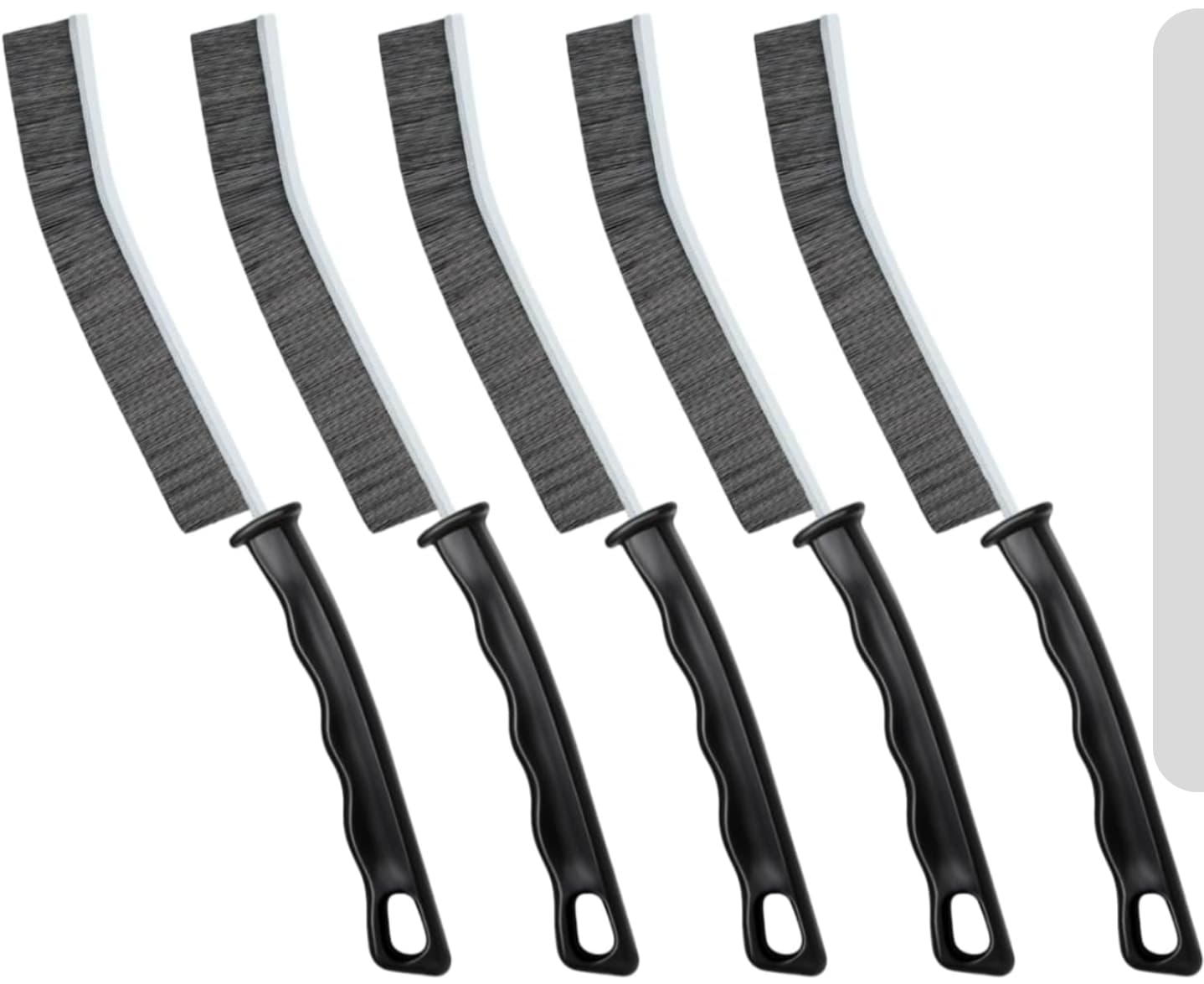5 Pcs Banstle Hard Bristle Crevice Cleaning Brush Ergonomic Handle NIB - Image 1