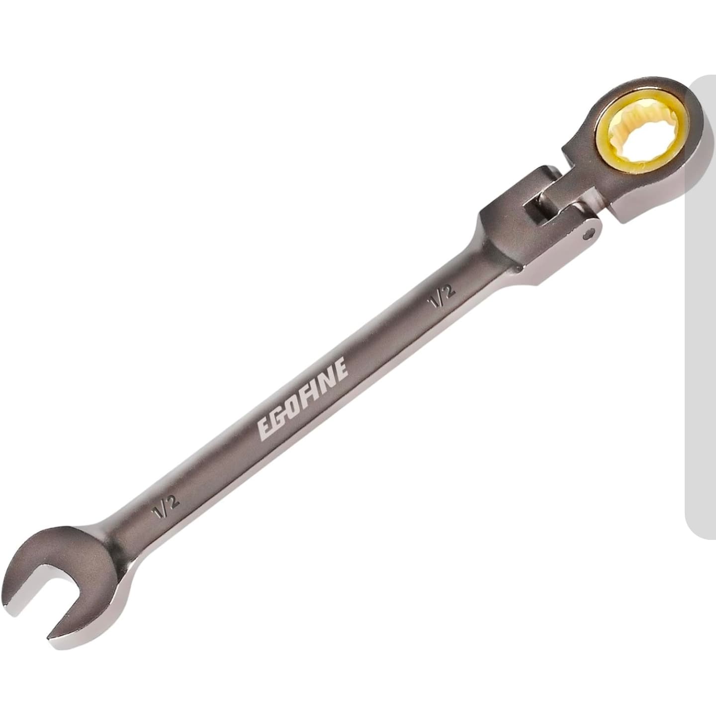 Egofine 1/2 Inch Ratchet Wrench 72-Tooth CR-V Steel Nickel Plated NIB - Image 1