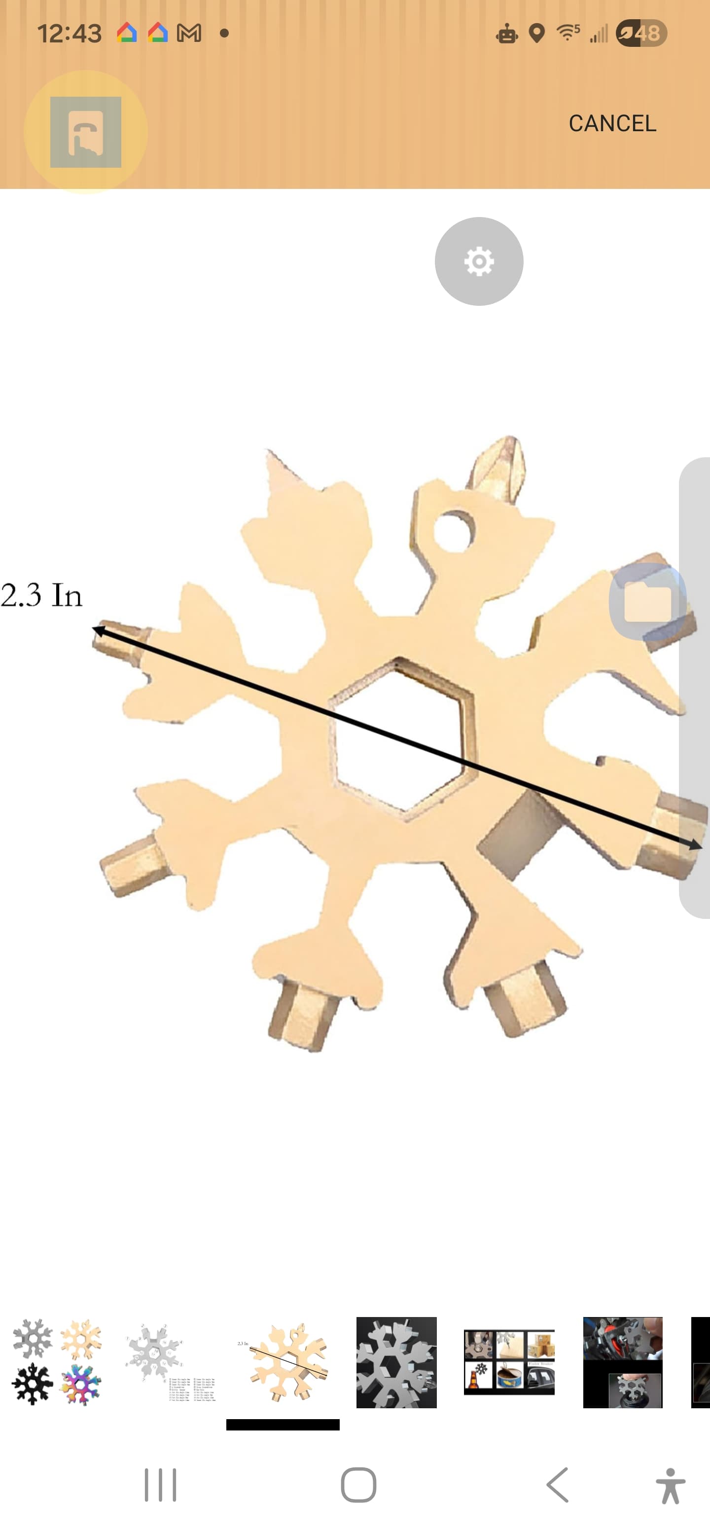 4 Pack Snowflake Multi-Tool 18-in-1 Pocket Size Keychain Wrench Screwdriver NIB - Thumbnail 3