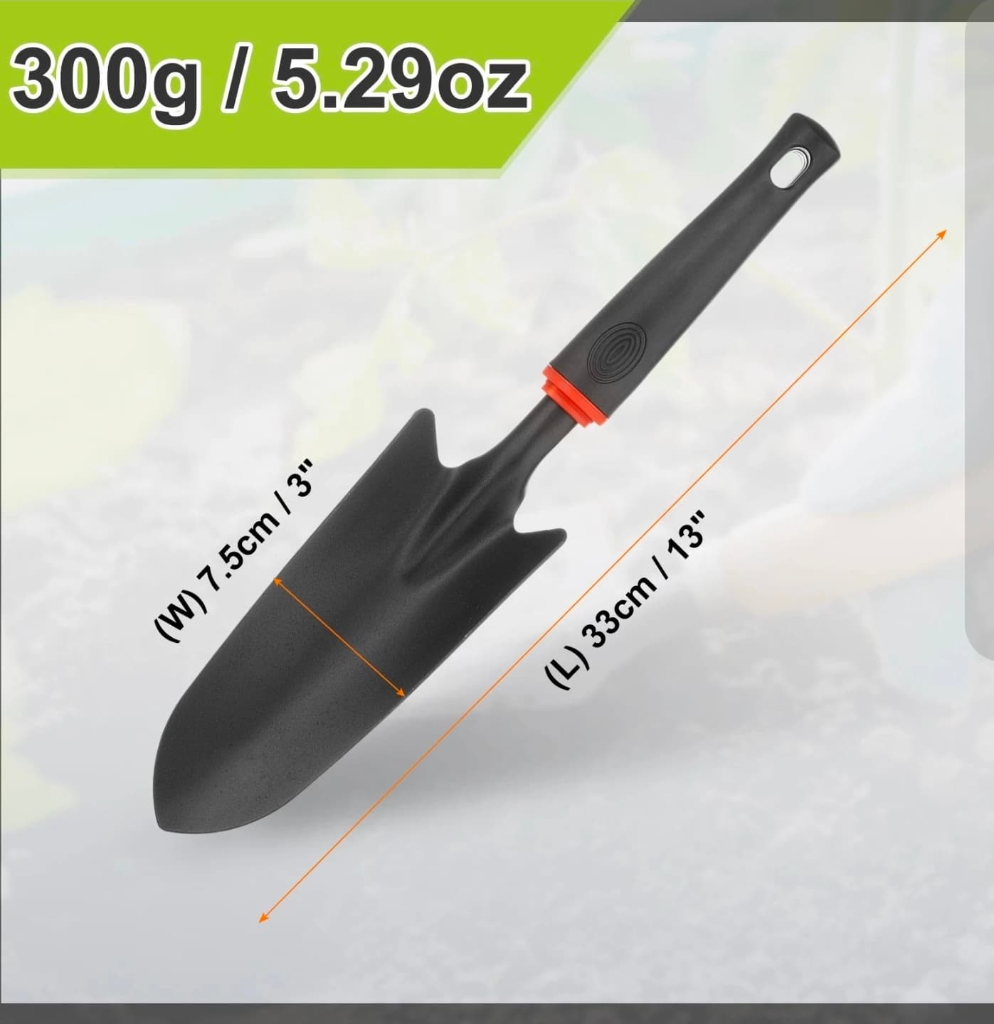 Heavy Duty Garden Trowel Polished Stainless Steel Sharp Edge NIB - Thumbnail 3