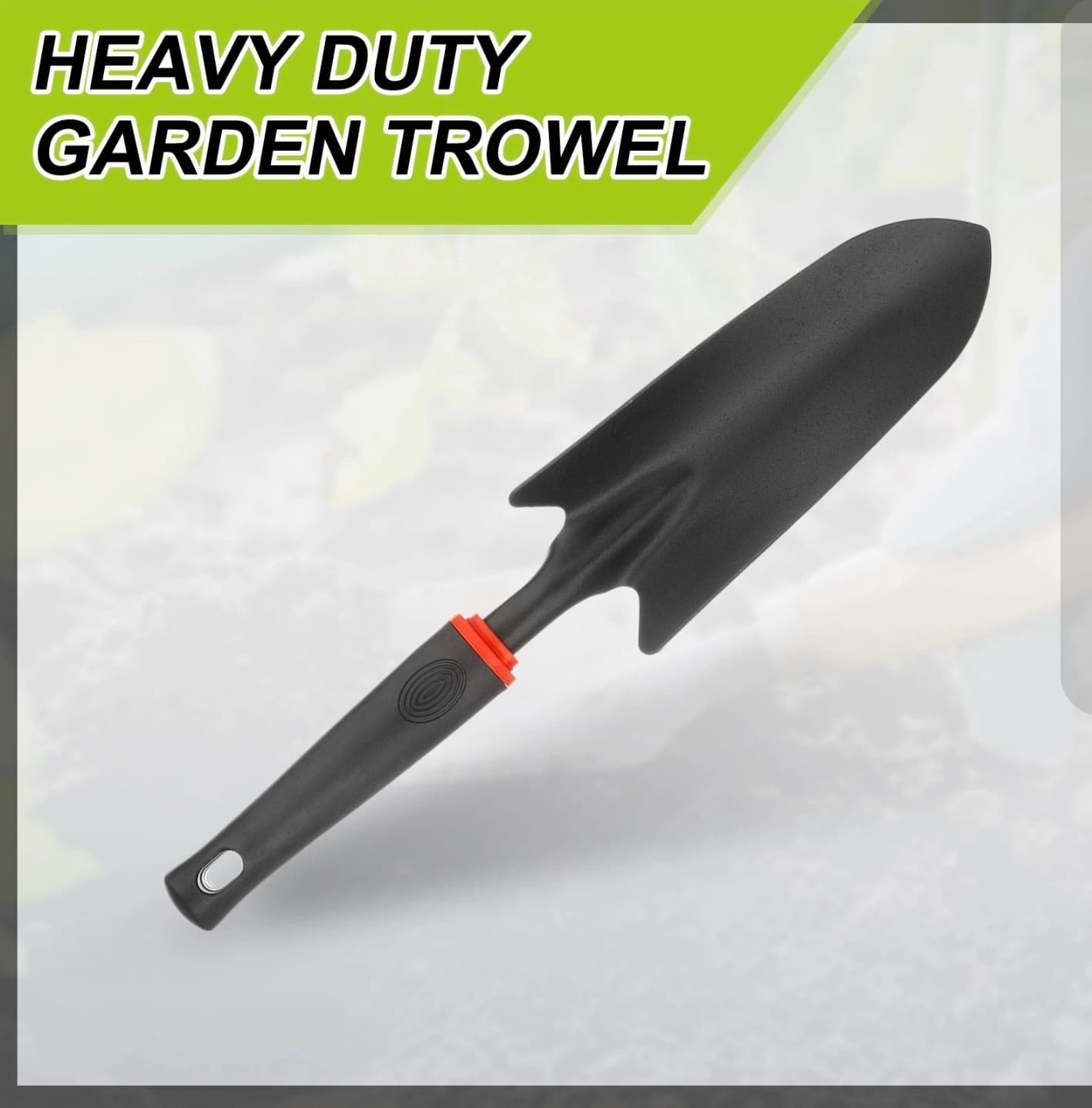 Heavy Duty Garden Trowel Polished Stainless Steel Sharp Edge NIB - Thumbnail 2