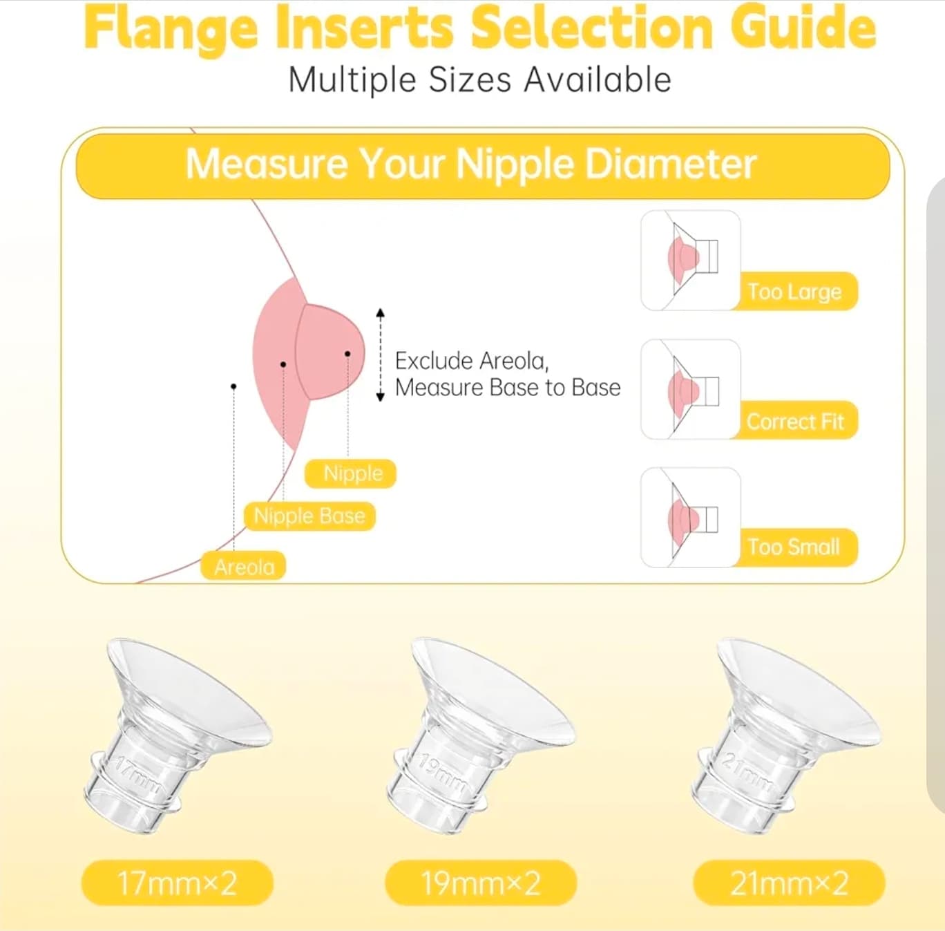 Baby Buddha Breast Pump Flanges Set Comfortable Fit NIB - Thumbnail 3