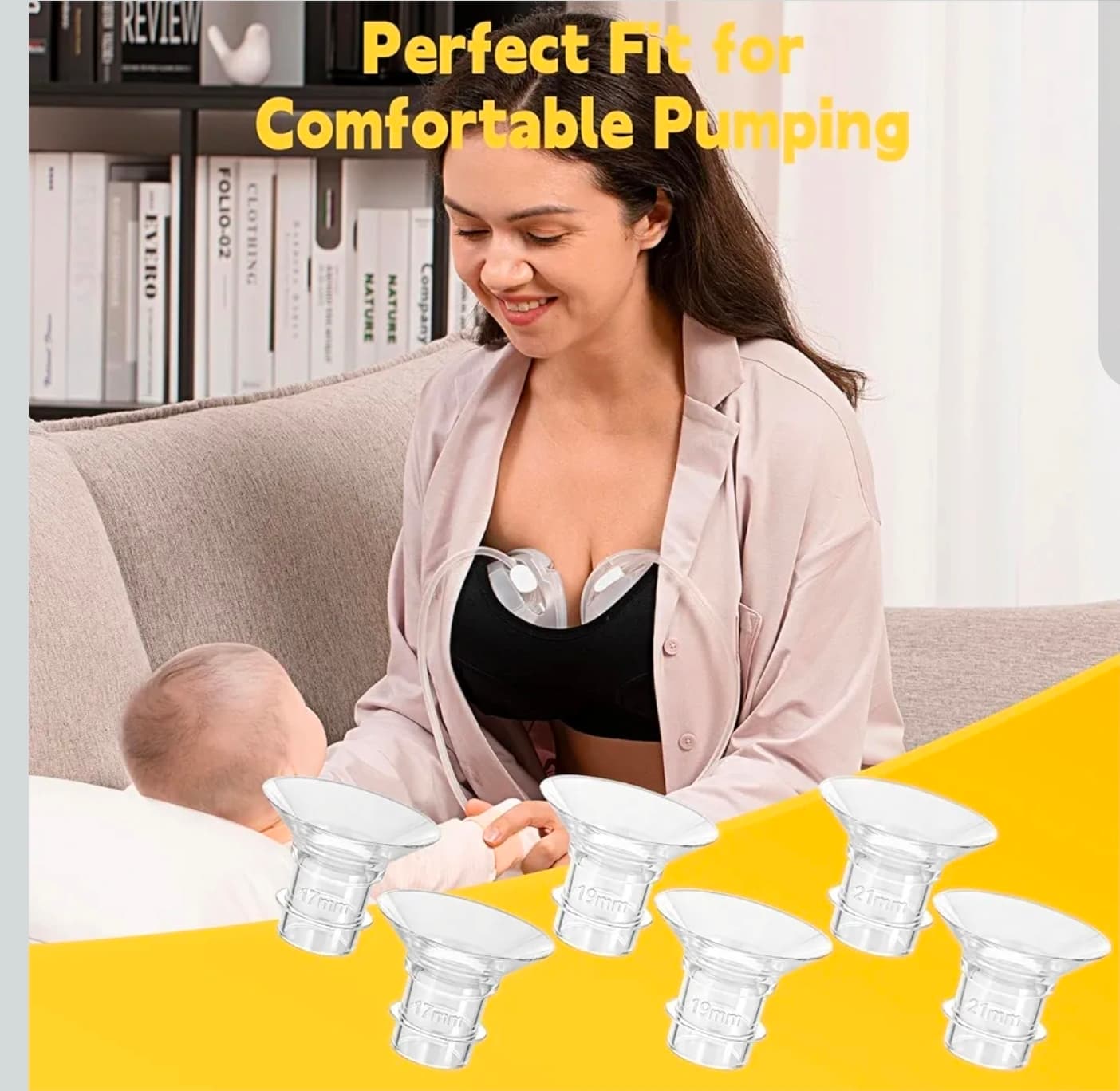 Baby Buddha Breast Pump Flanges Set Comfortable Fit NIB - Image 1