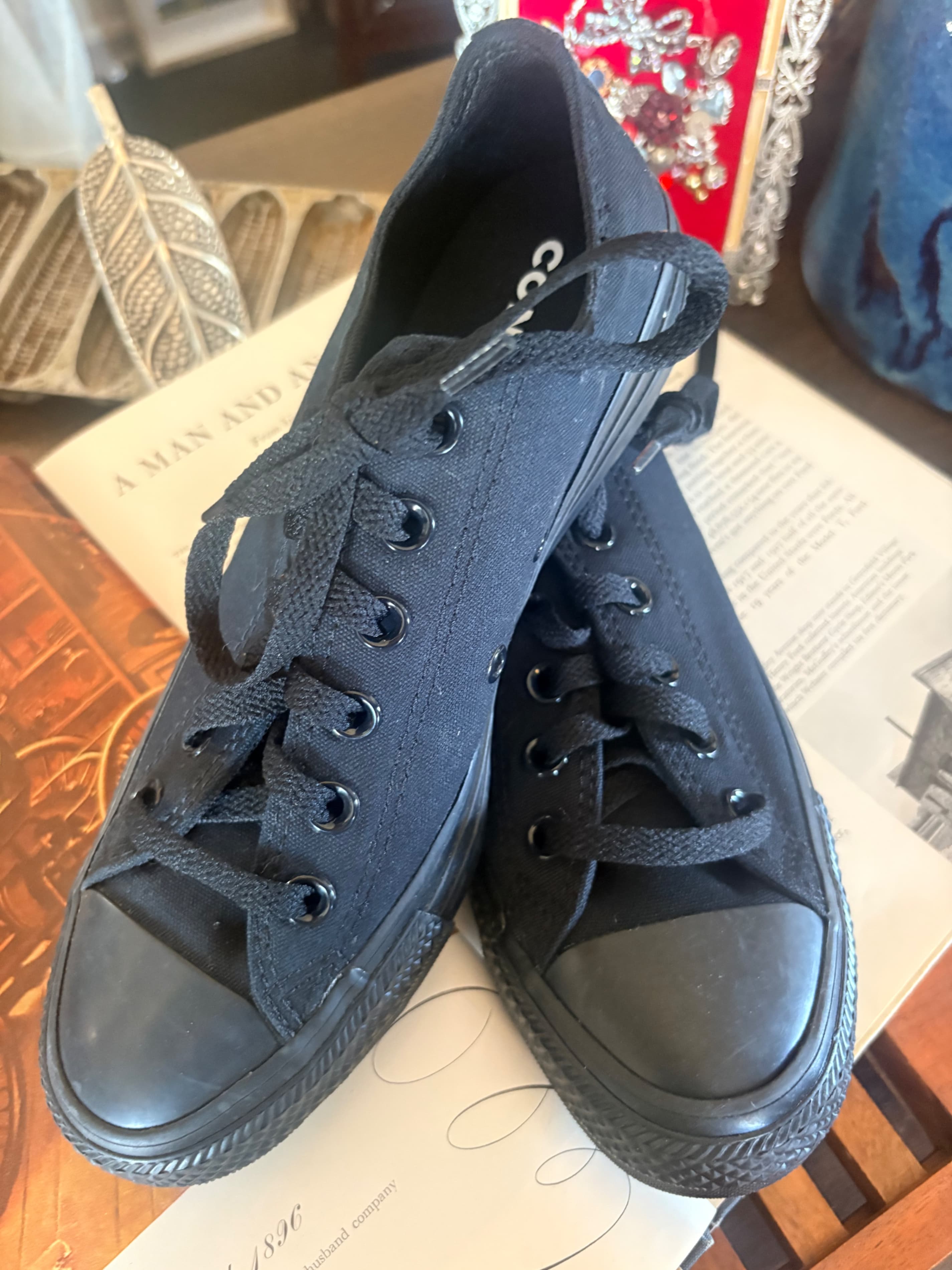 Converse All Star Black Low Top Sneakers - Thumbnail 6