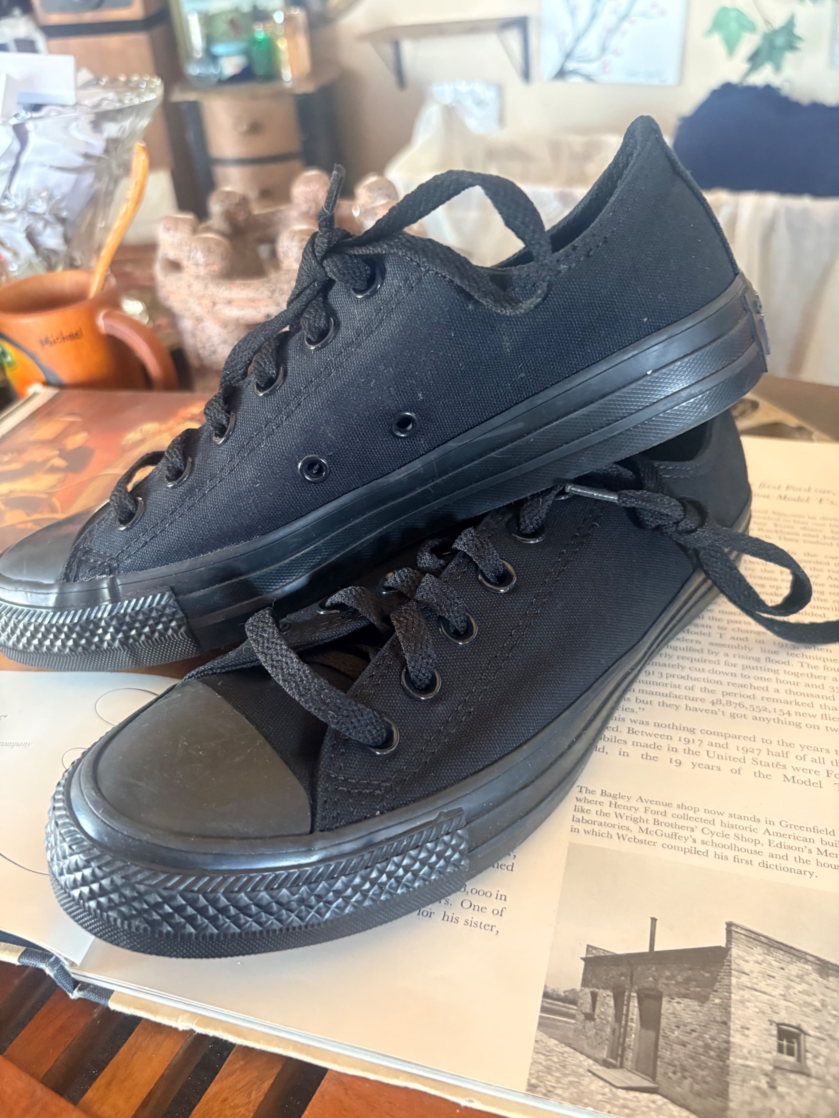 Converse All Star Black Low Top Sneakers - Thumbnail 3