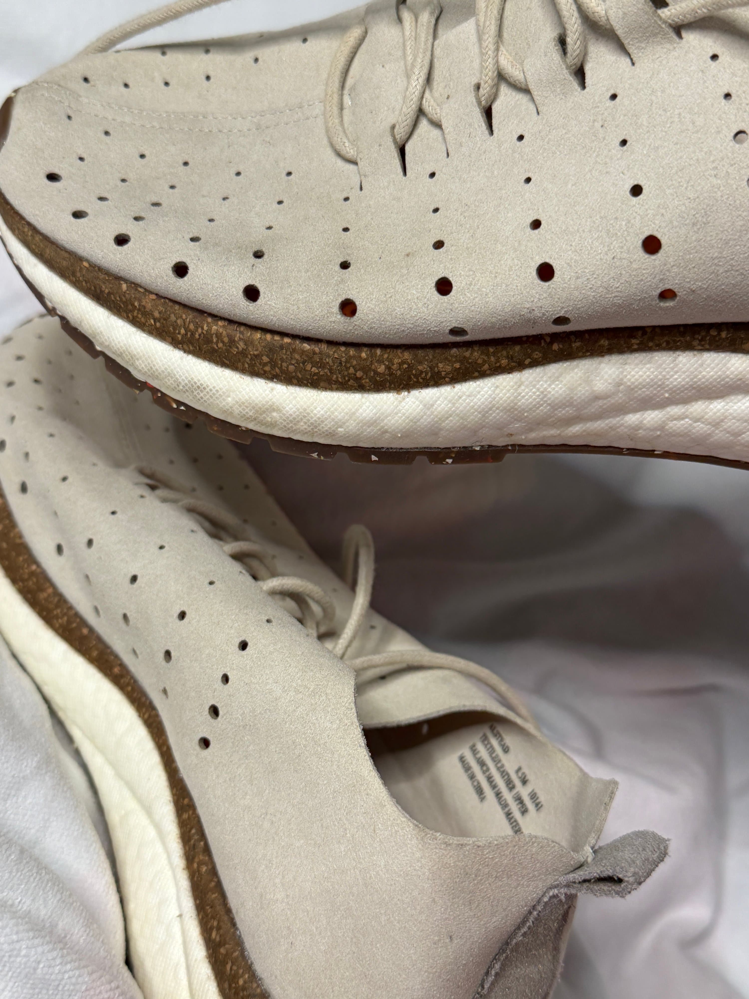 Opot Beige Low-Top Unisex Sneakers Size 8.5 - Thumbnail 4