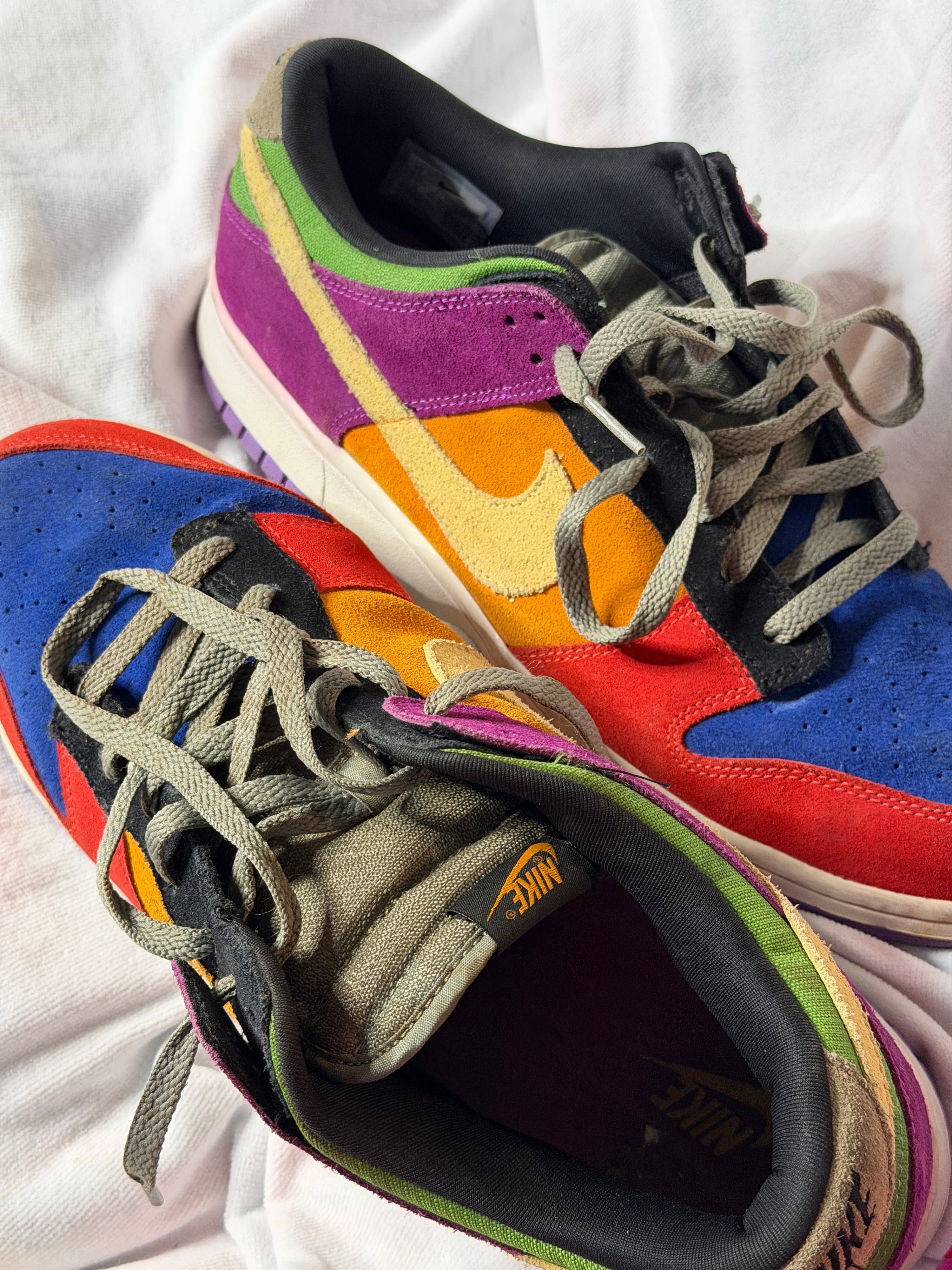 Nike Dunk Low Multicolor Suede Sneakers Size 13 - Thumbnail 6