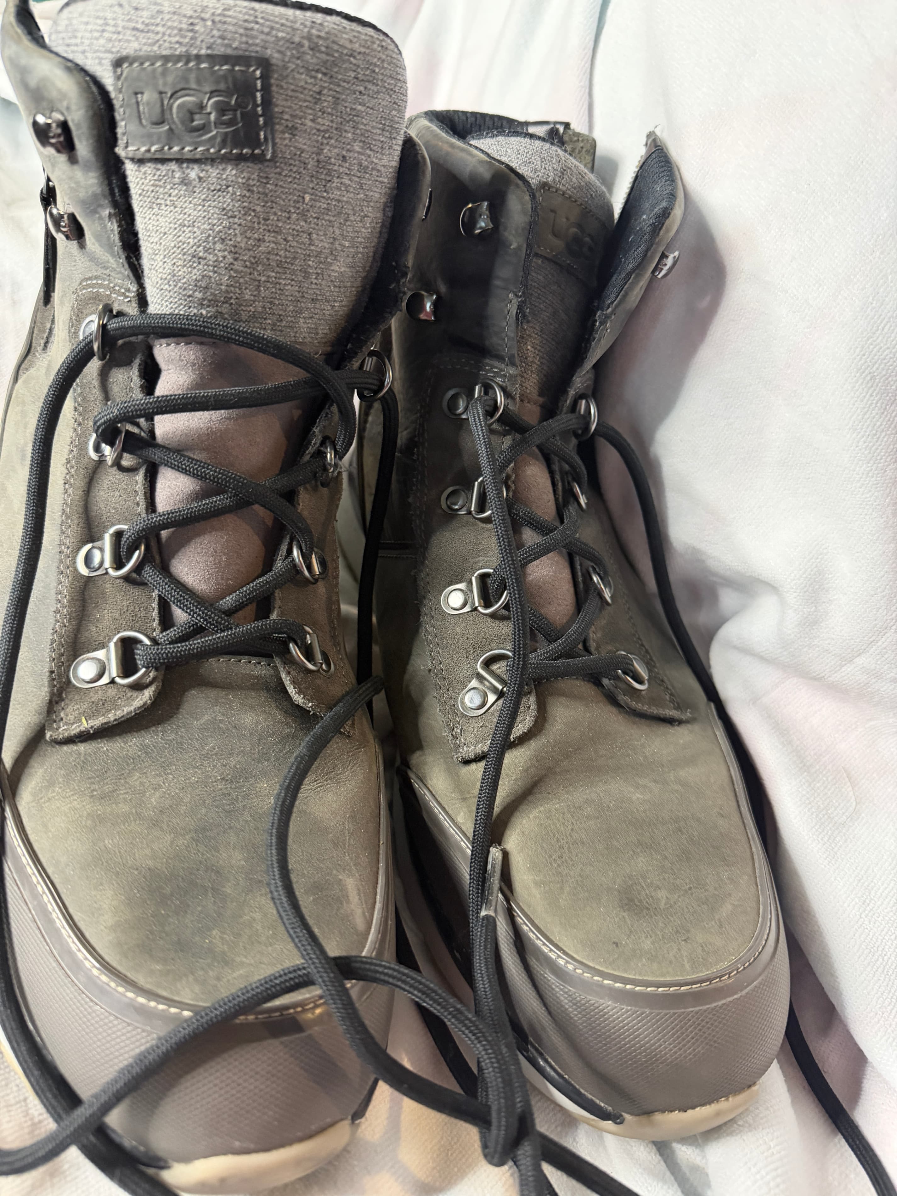 UGG Men's Waterproof Lace-Up Boots with Side Zipper - Thumbnail 2