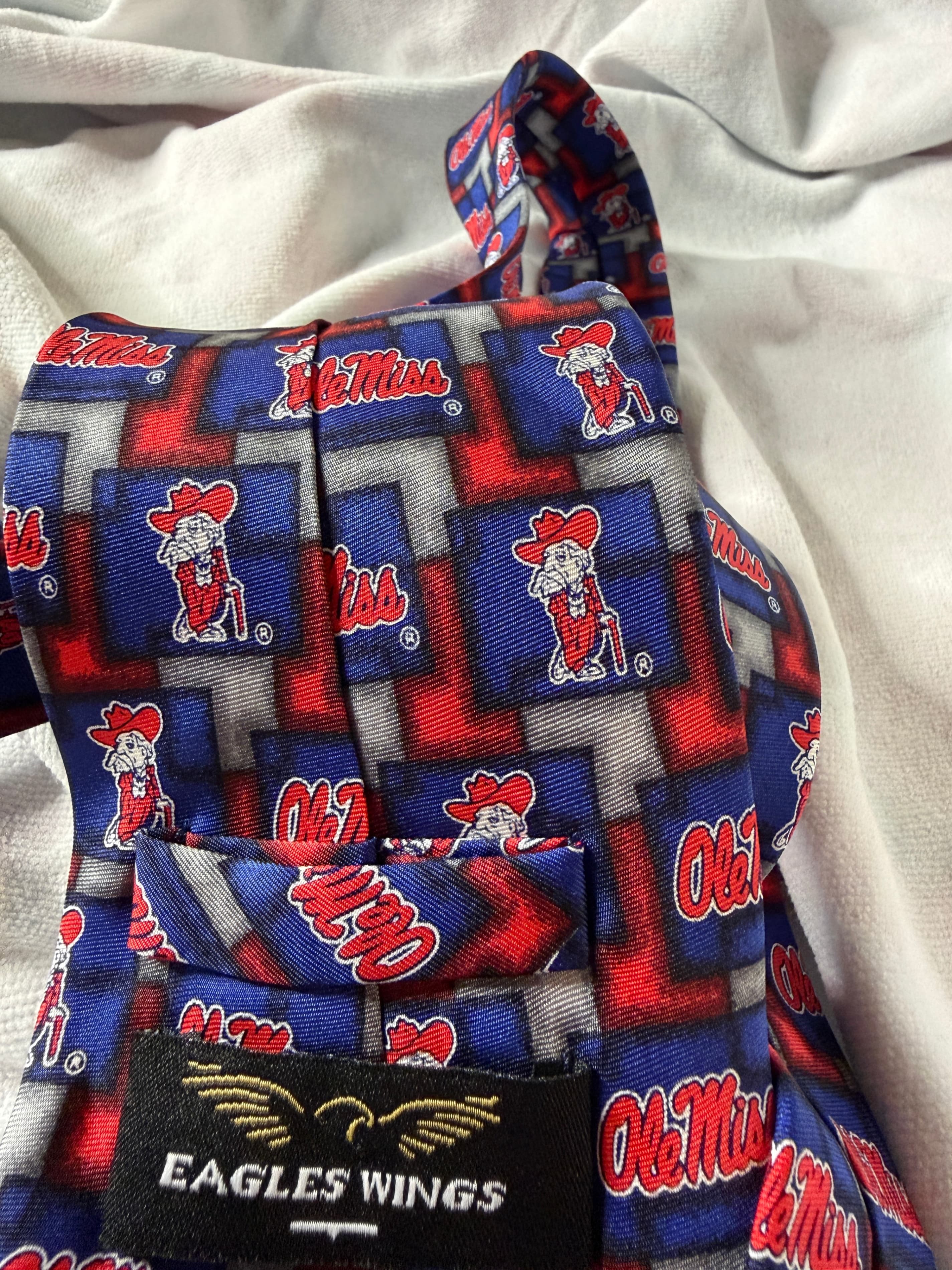 Eagles Wings Ole Miss Patterned Necktie - Thumbnail 3