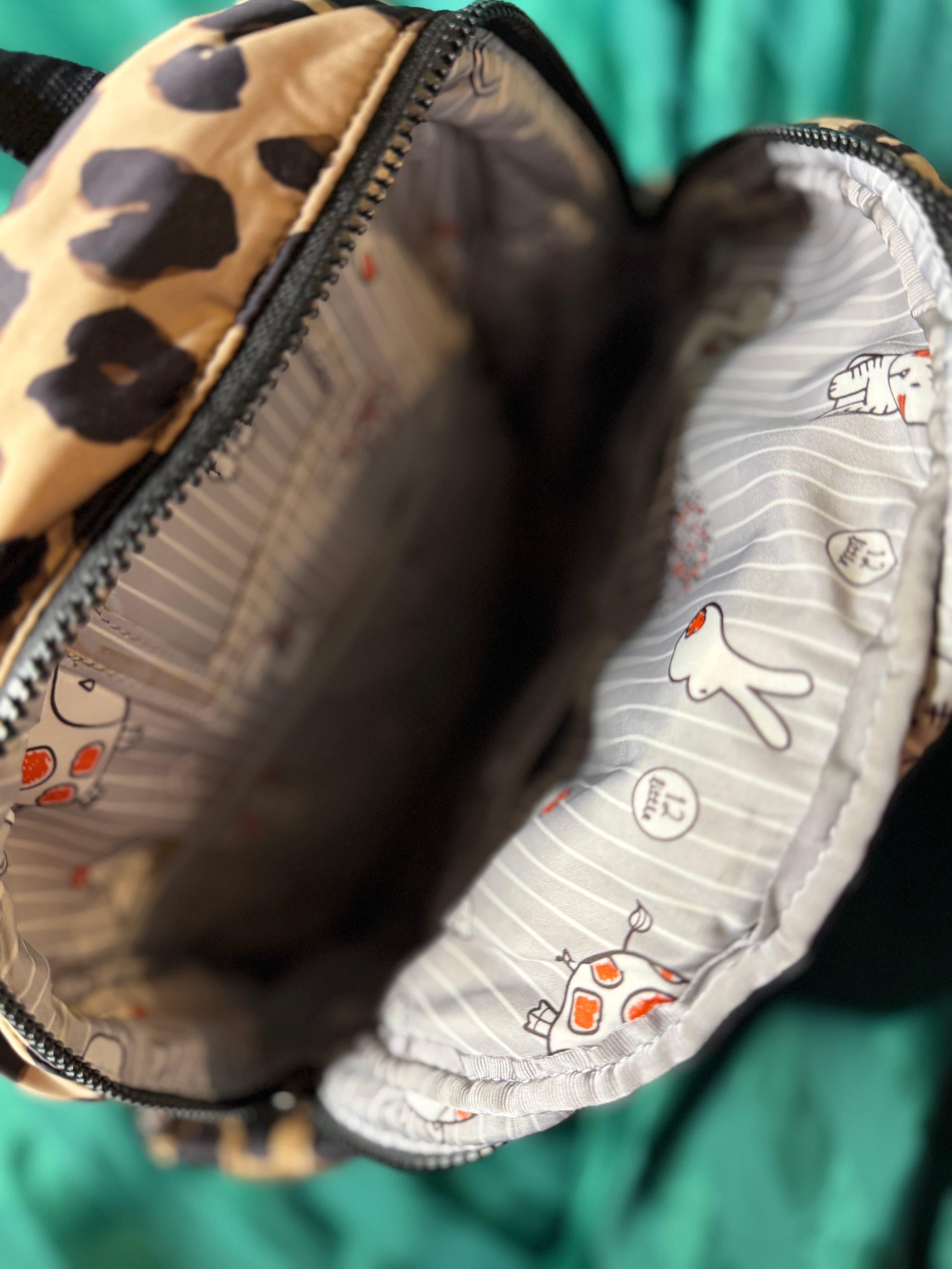 TWELVElittle Little Companion 2.0 Quilted Leopard Print Diaper Backpack - Thumbnail 5