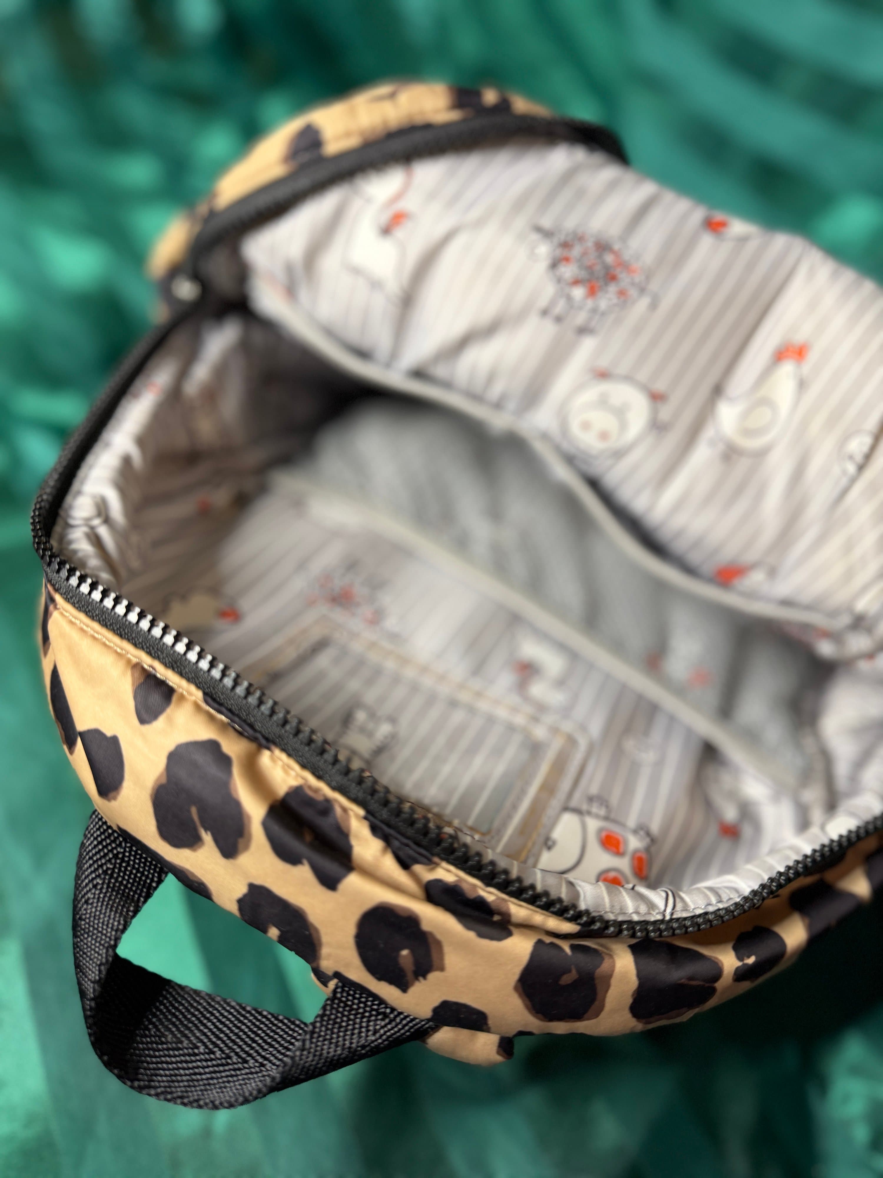 TWELVElittle Little Companion 2.0 Quilted Leopard Print Diaper Backpack - Thumbnail 4