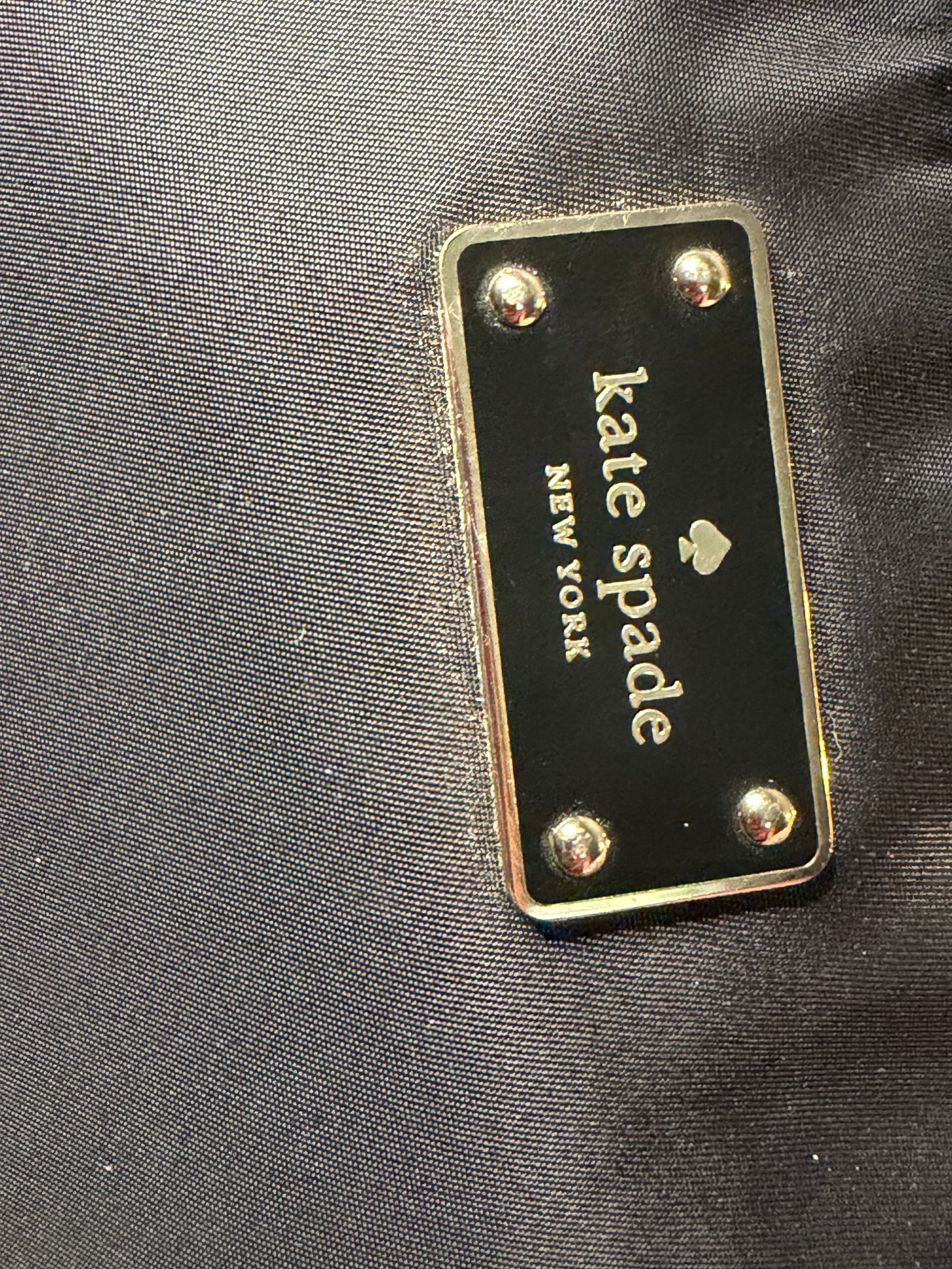 Kate Spade Wilson Road Small Bradley Black Nylon Backpack Gold Zip - Thumbnail 2