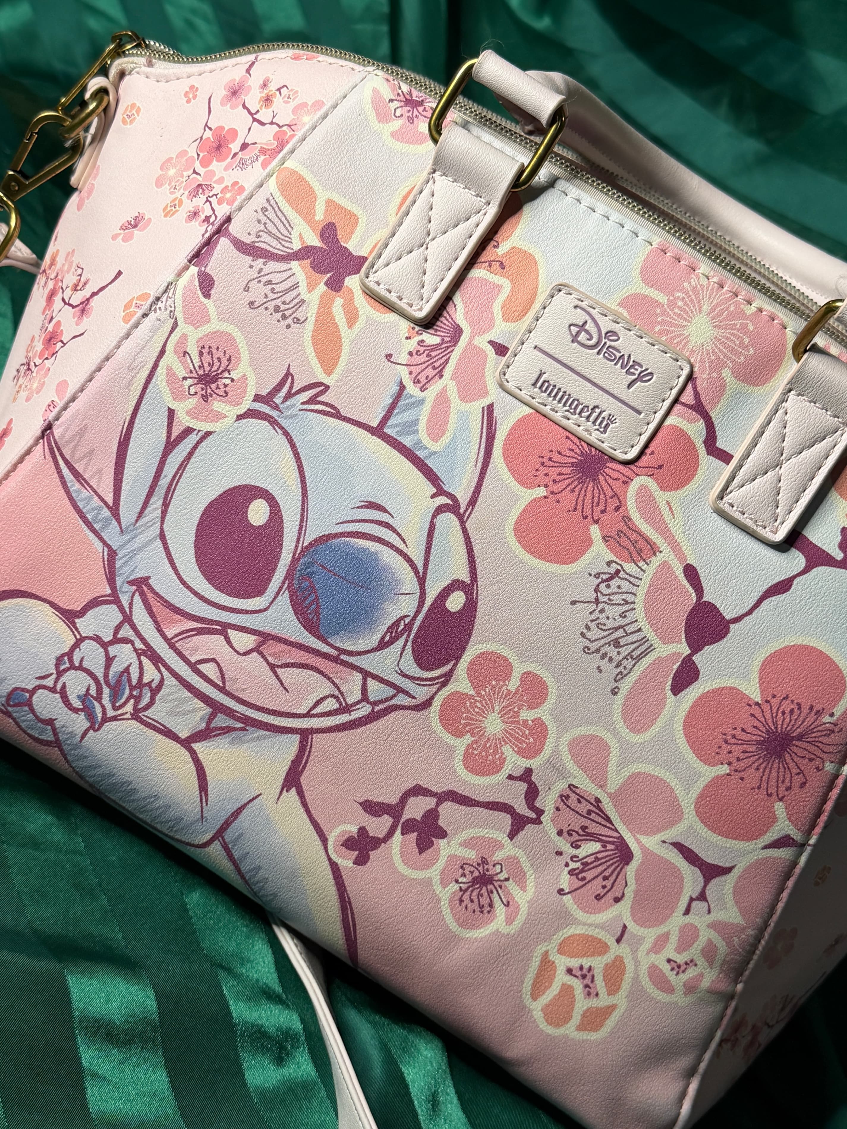 Disney Loungefly Stitch Floral Crossbody Bag
