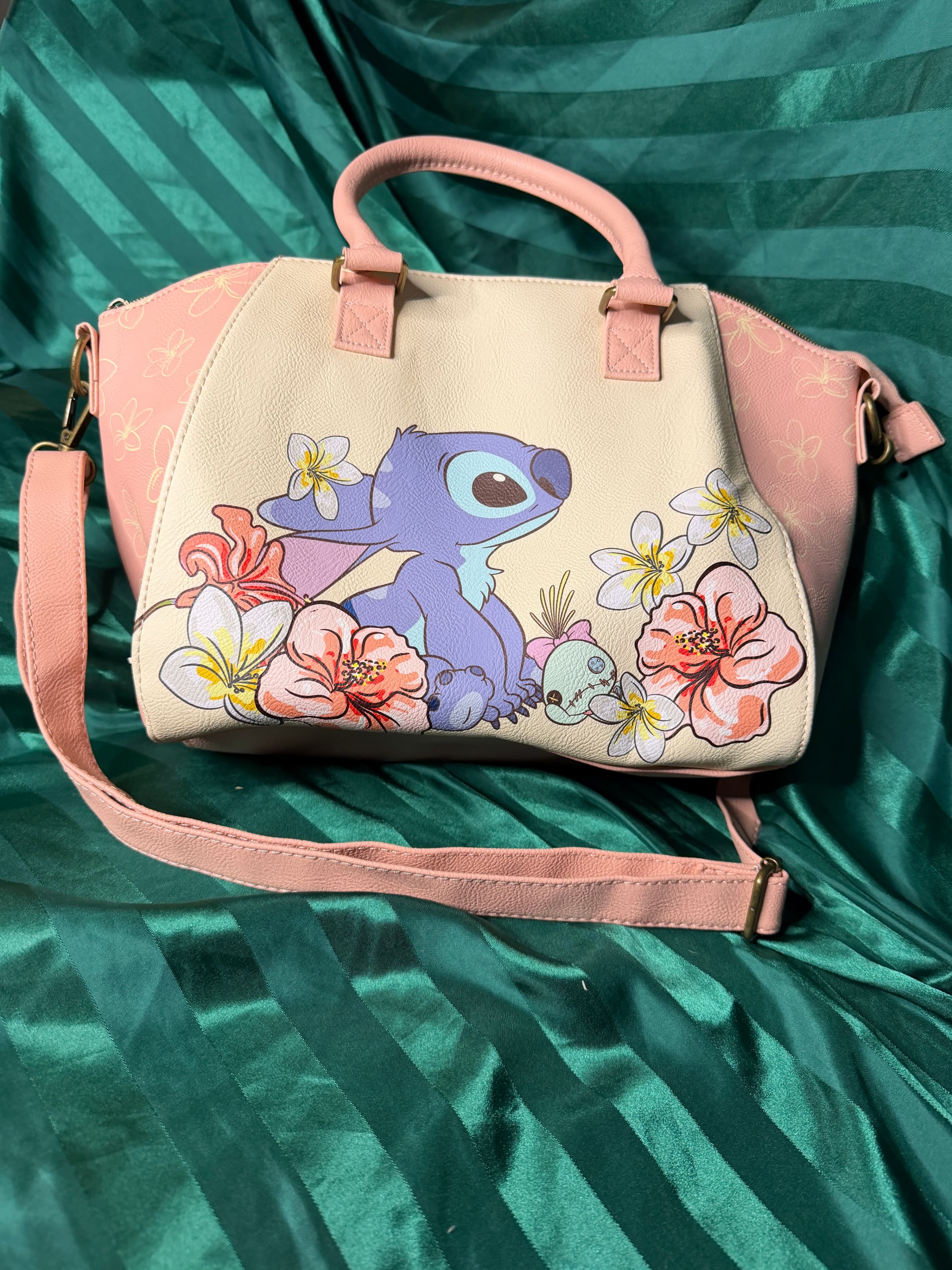 Loungefly Disney Stitch Floral Crossbody Bag