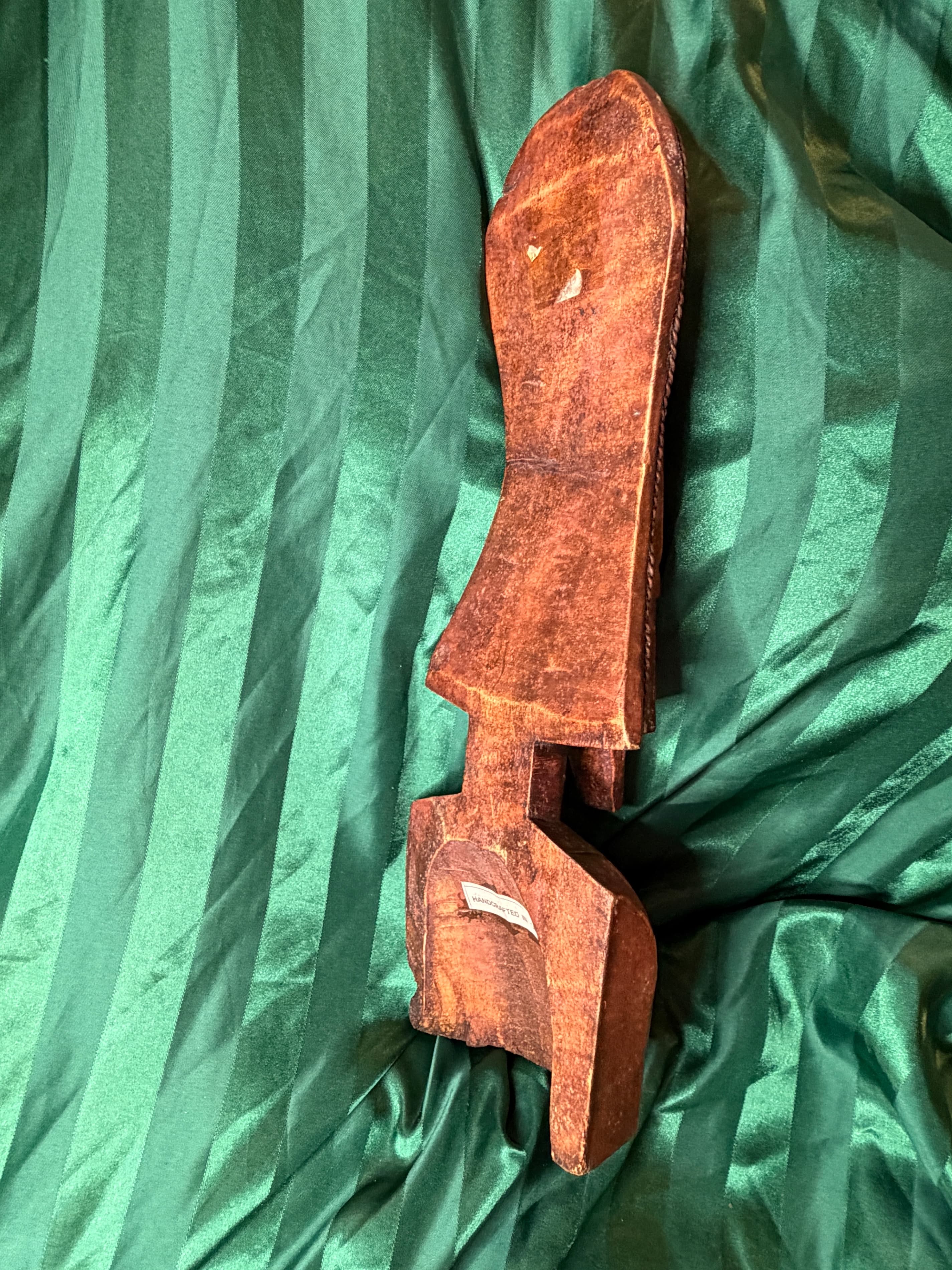 Vintage Hand‑Carved Ghanaian Tribal Wooden Sculpture– Heavy Wood – Film Prop - Thumbnail 6