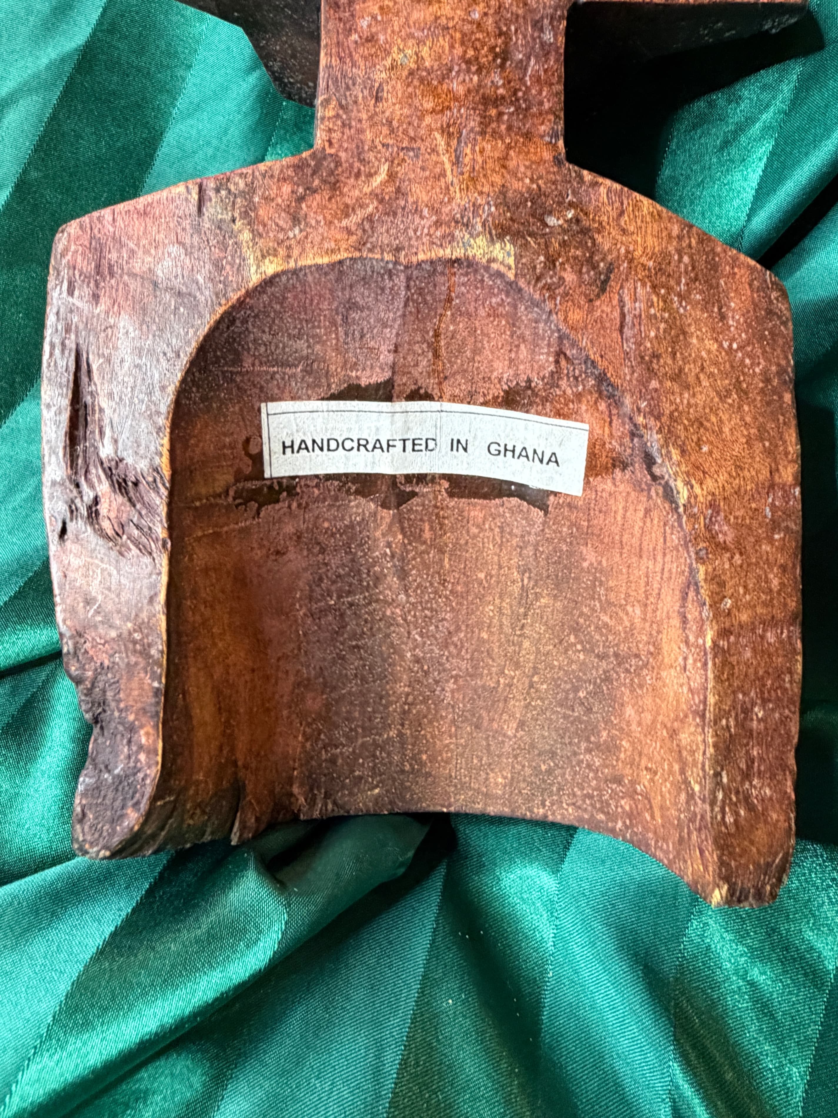 Vintage Hand‑Carved Ghanaian Tribal Wooden Sculpture– Heavy Wood – Film Prop - Thumbnail 5