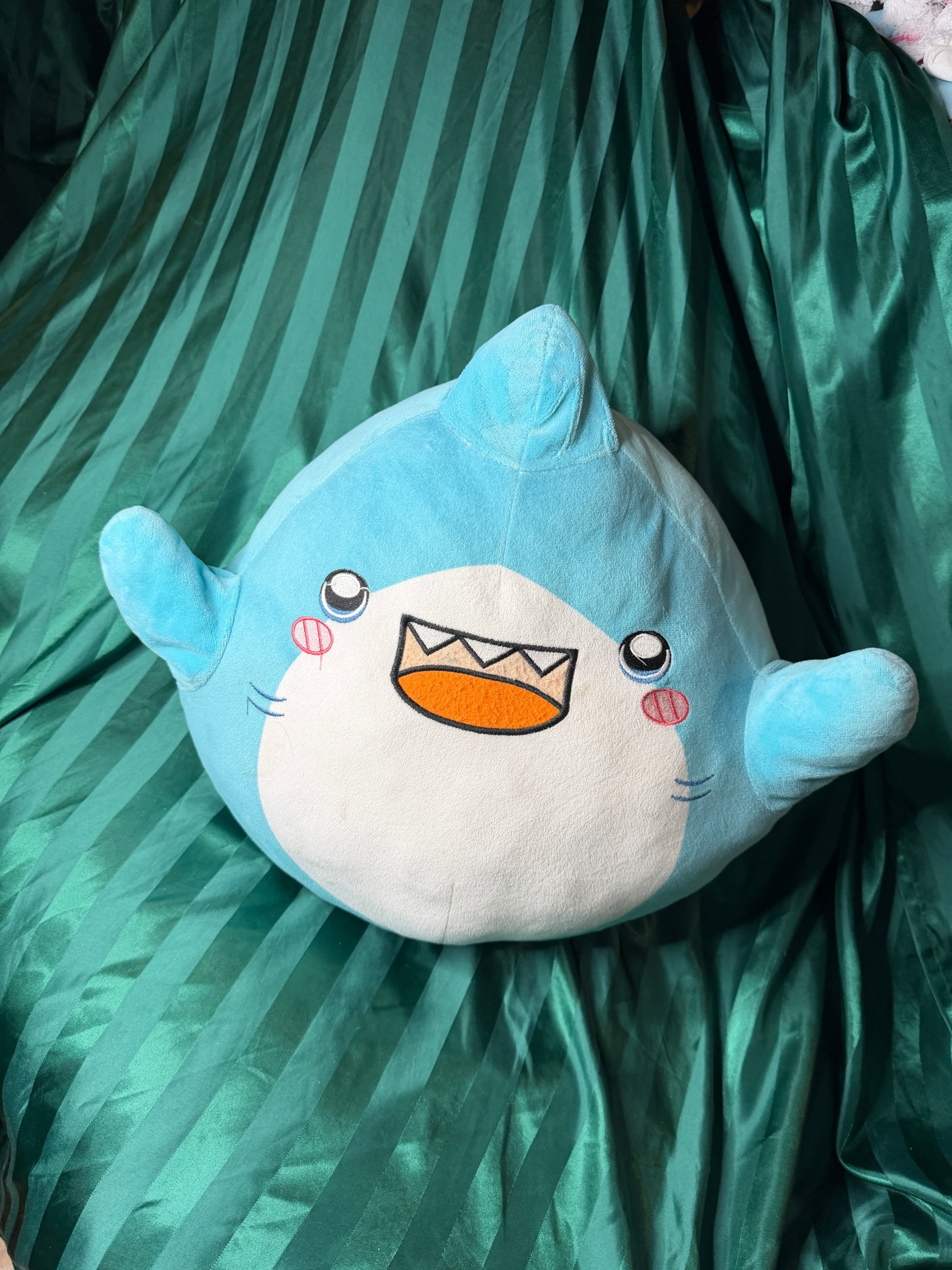 LankyBox Shark Plush Toy 16" Blue Cute Stuffed Animal