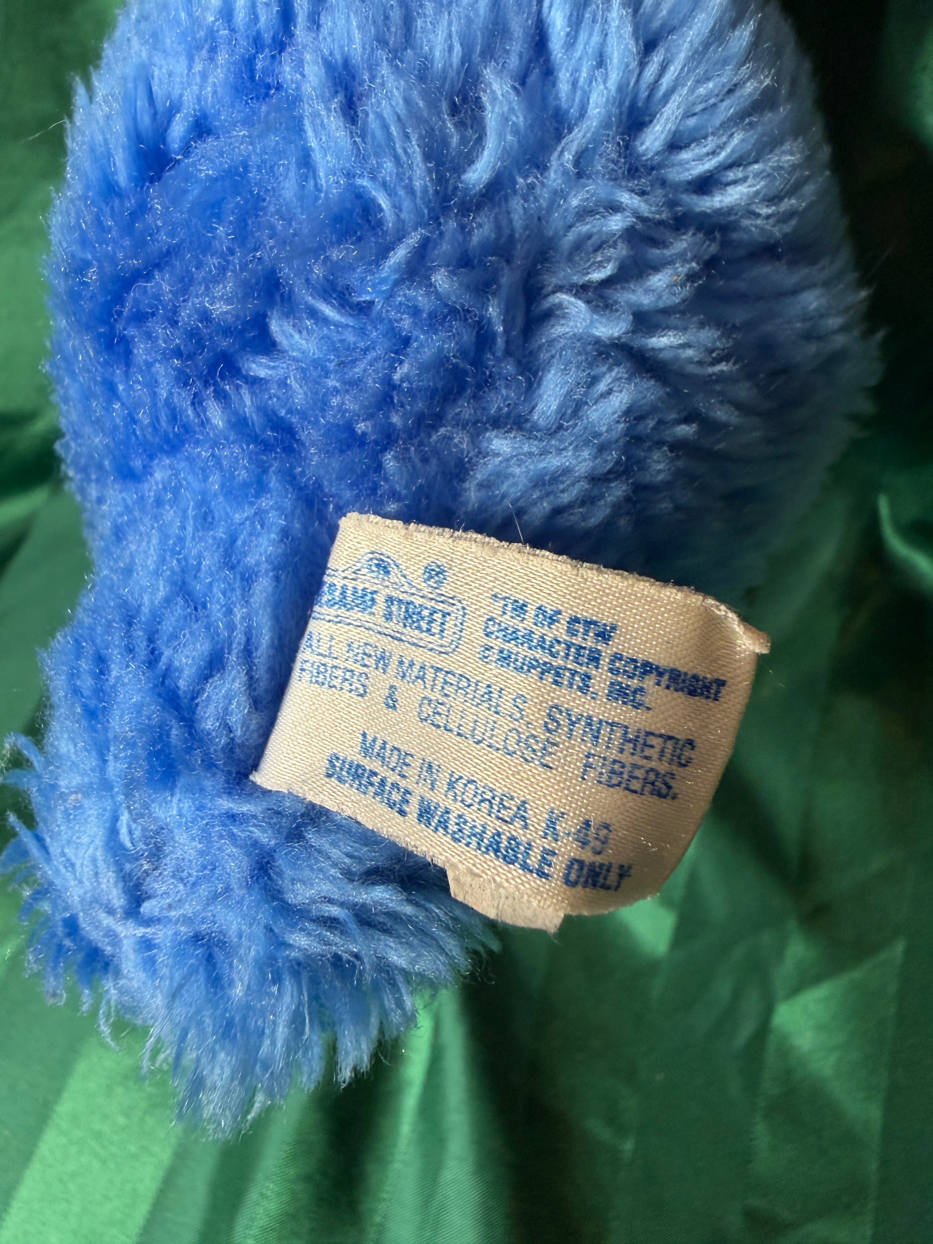 Vintage Hasbro Softies Cookie Monster Plush – Sesame Street - Thumbnail 3