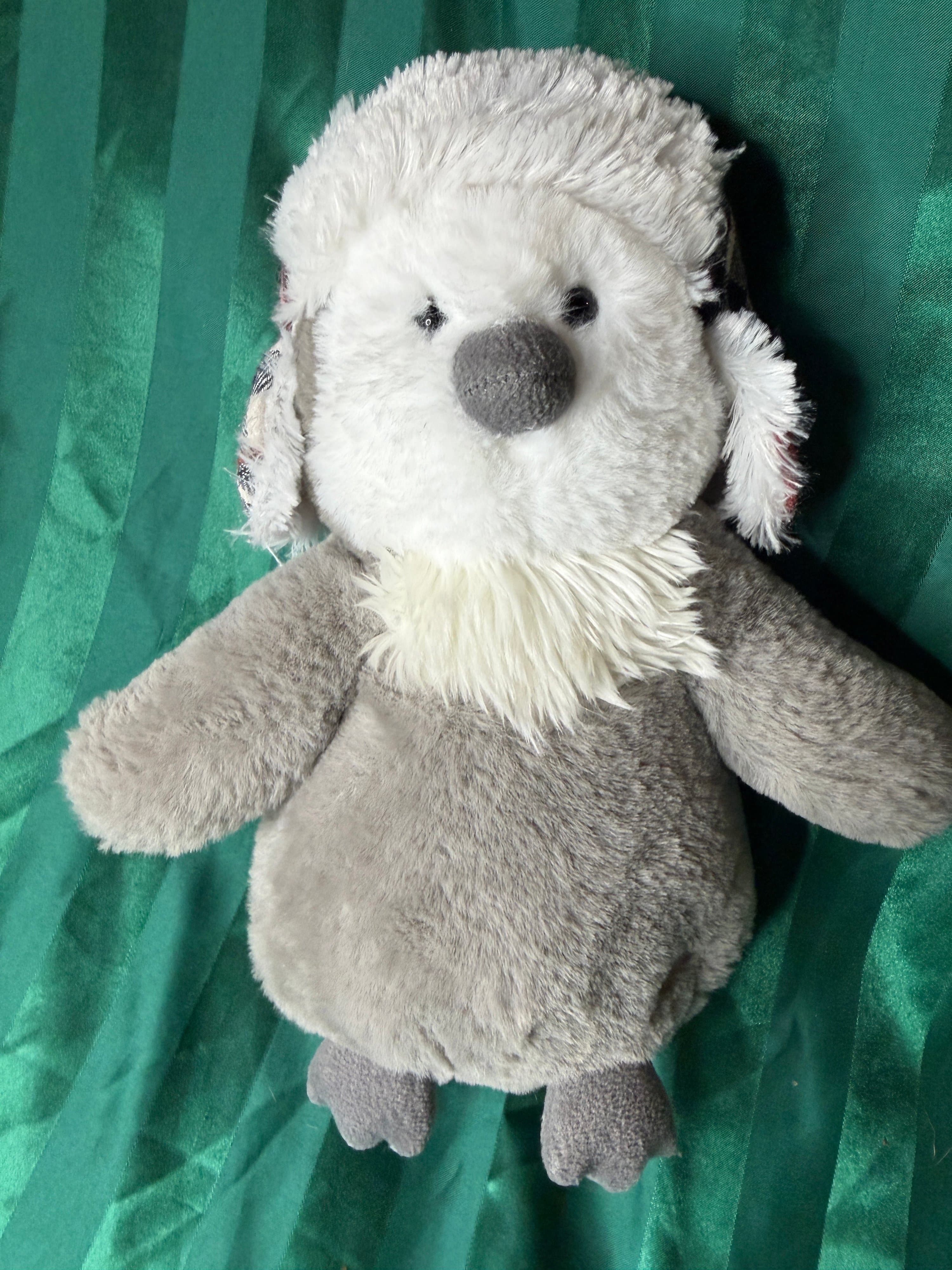 Aurora Plush Penguin with Plaid Hat