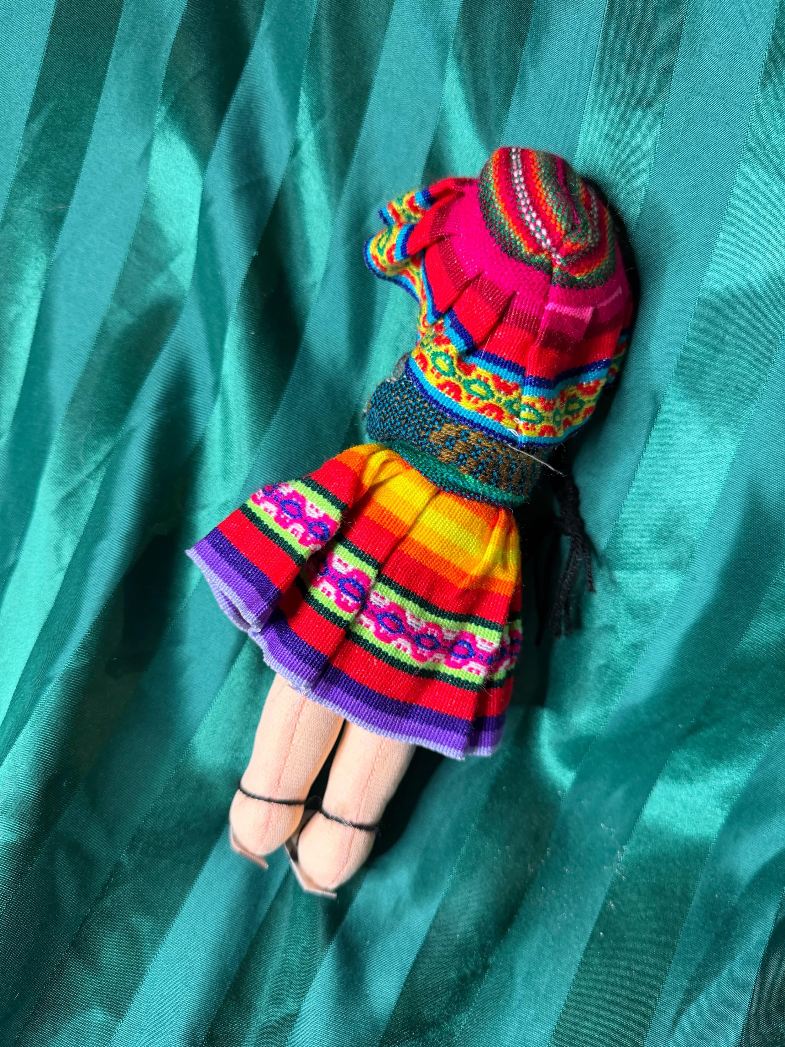 Handmade Puerto Rican Cloth Doll with Baby - Thumbnail 5