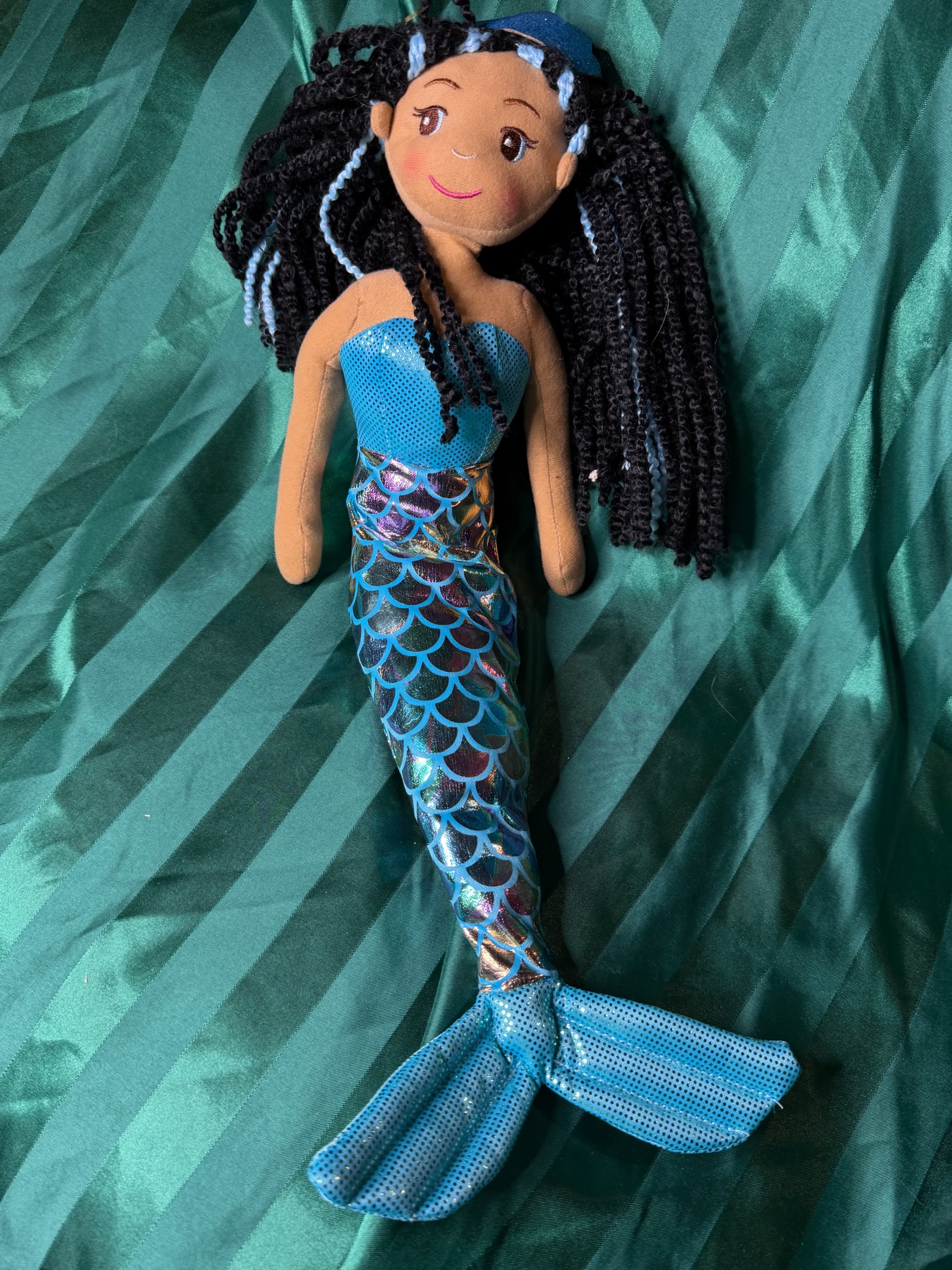 LInzy Toys Mermaid Plush Doll with Braided Hair