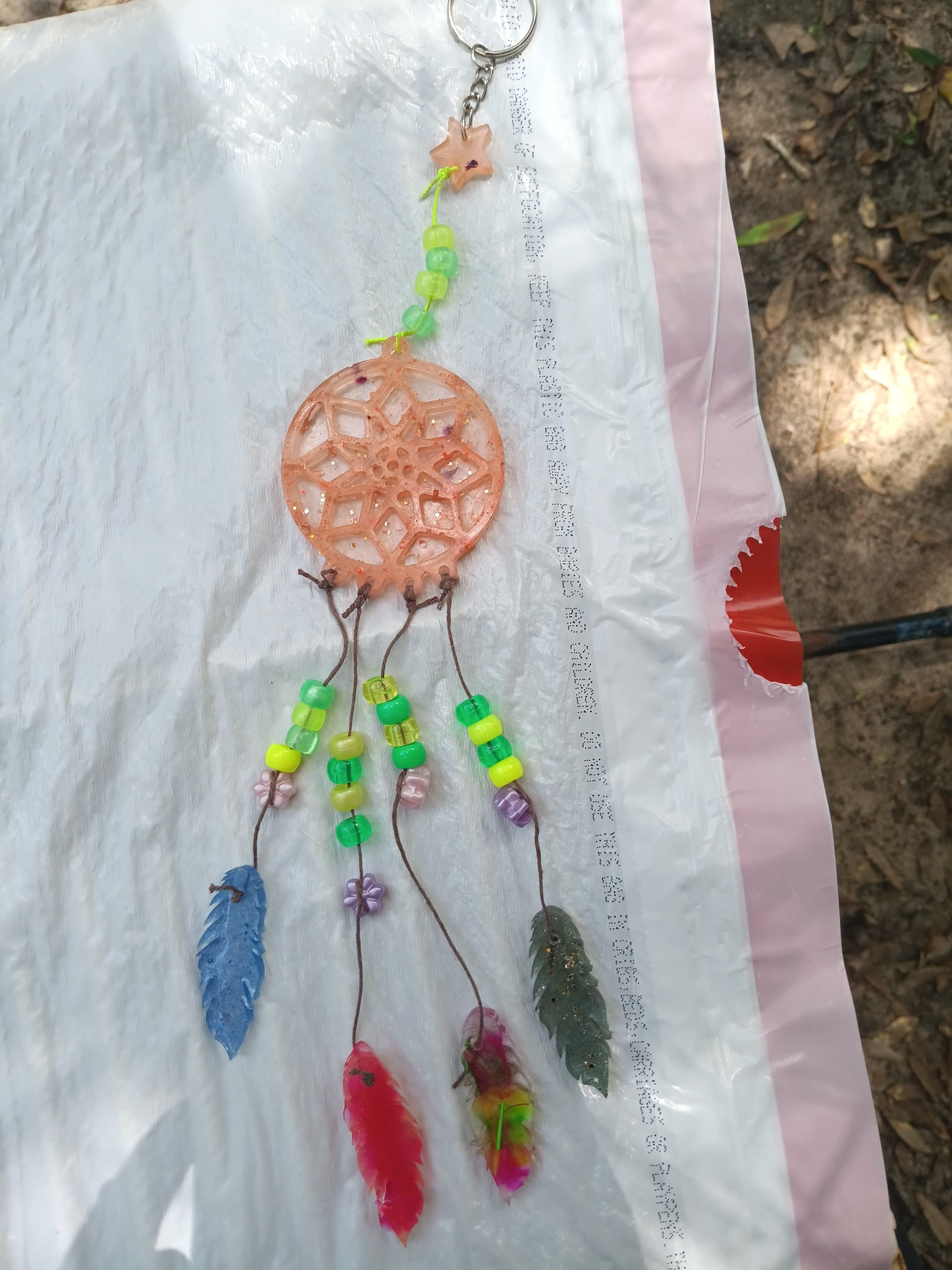 Handmade Resin Dreamcatcher- Unique Patio & Sunroom Decor Gift - Thumbnail 3