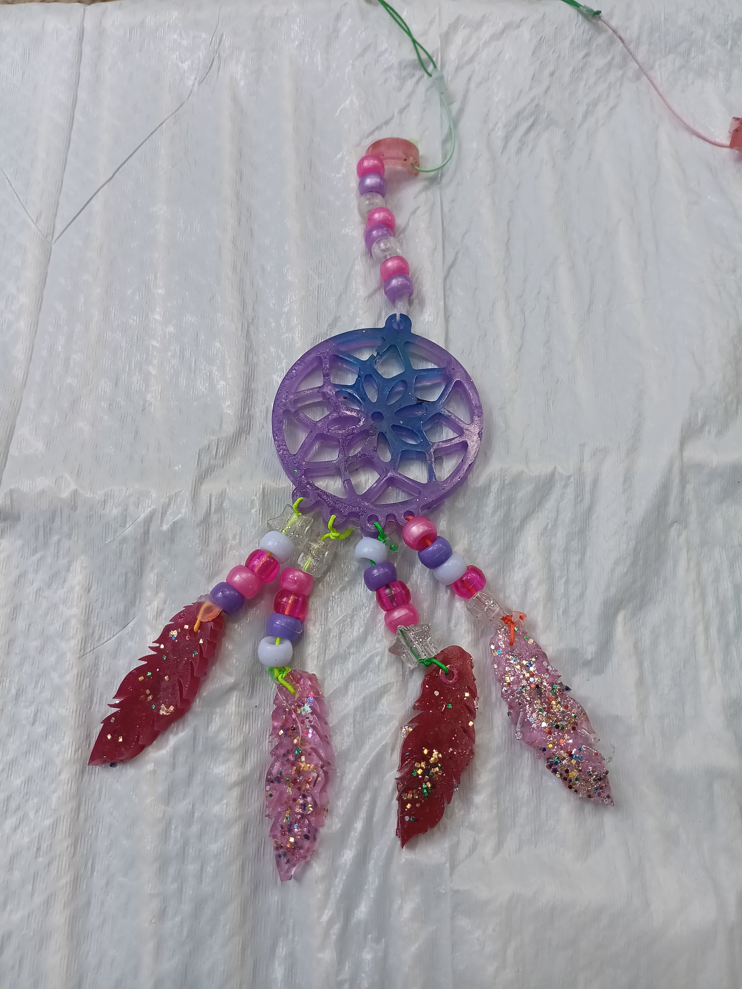 Handmade Resin Dreamcatcher- Unique Patio & Sunroom Decor Gift