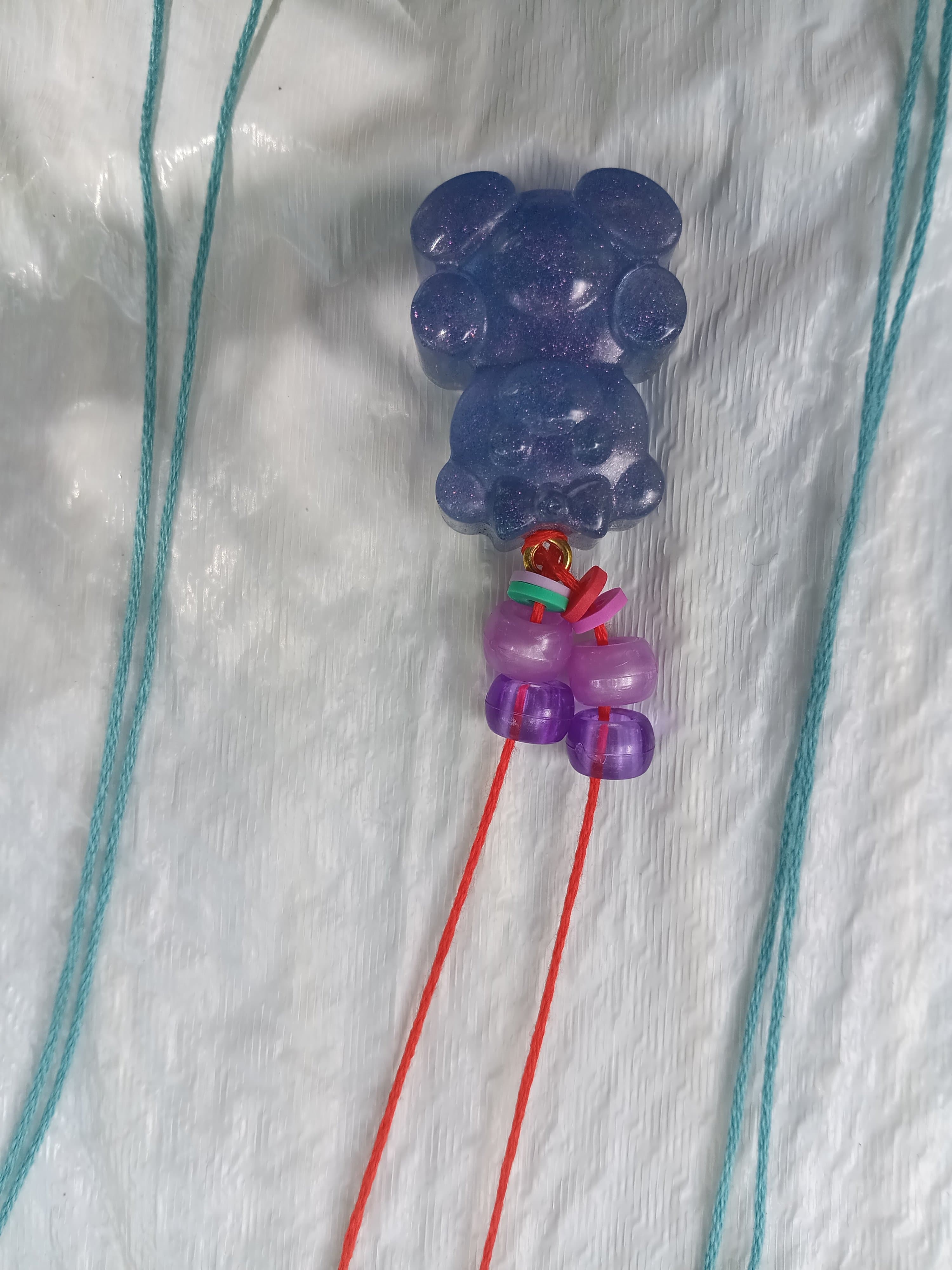 Homemade Resin Y2K Gummy Bear Necklace - Thumbnail 4