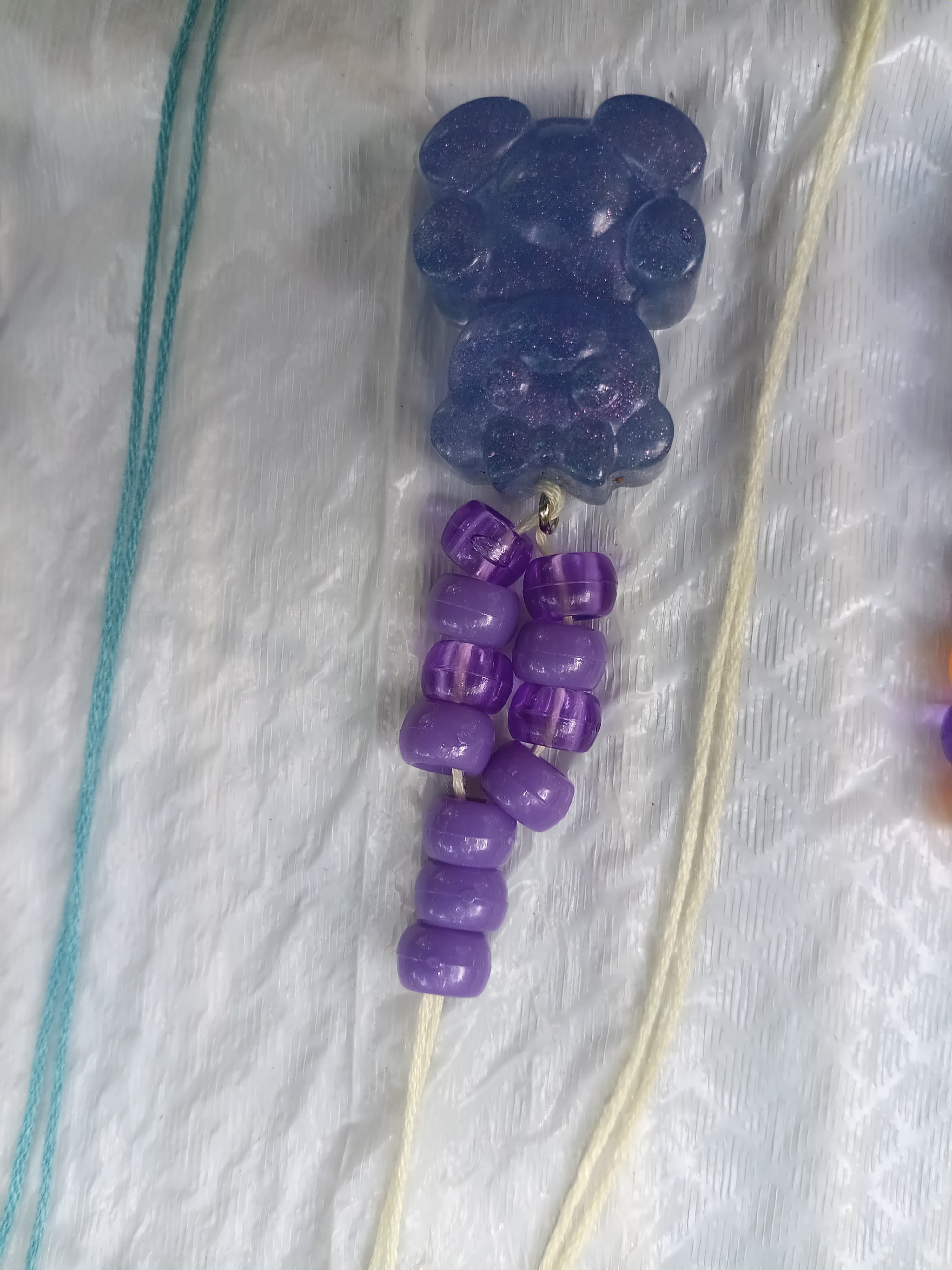 Homemade Resin Y2K Gummy Bear Necklace - Thumbnail 3