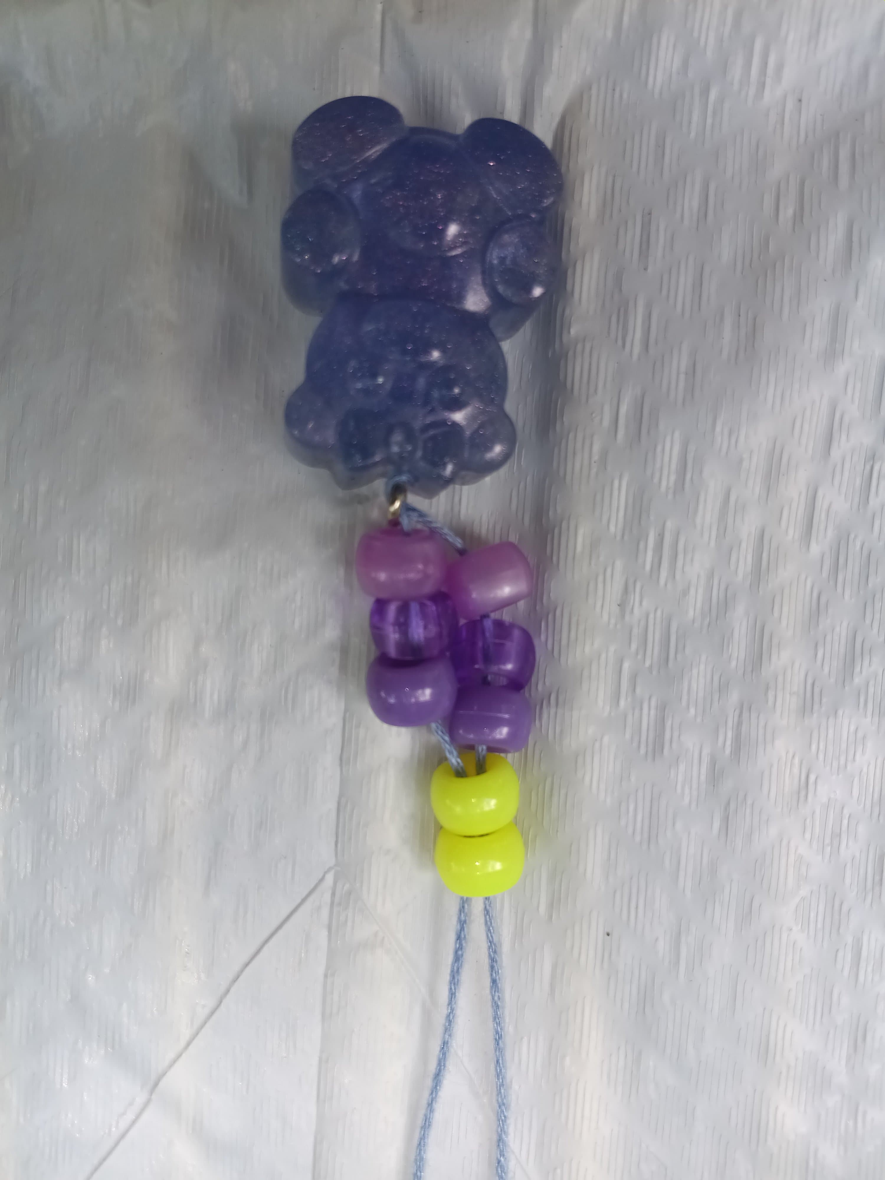 Homemade Resin Y2K Gummy Bear Necklace - Thumbnail 2