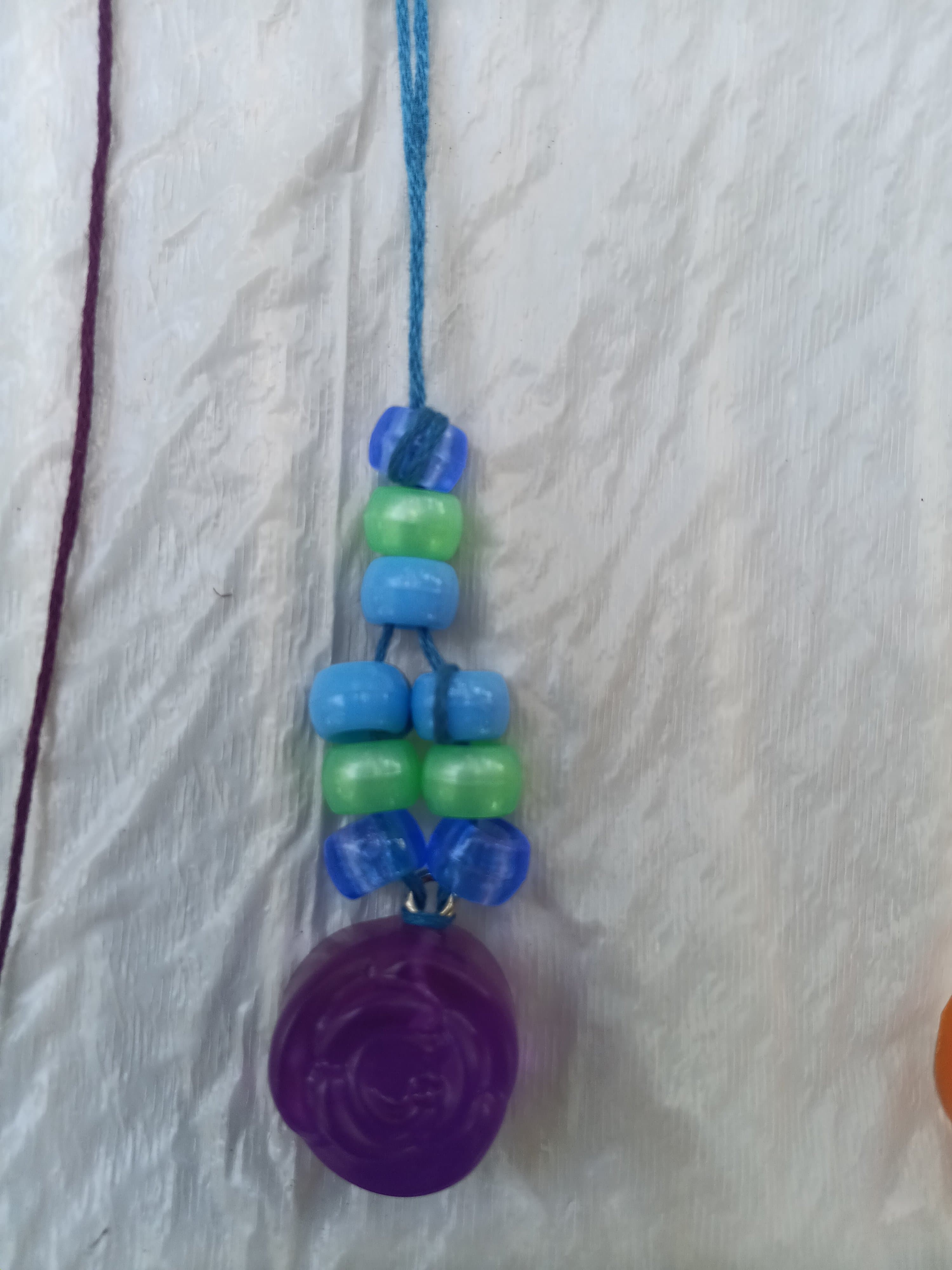 Homemade Resin Small Rose Necklace - Thumbnail 3