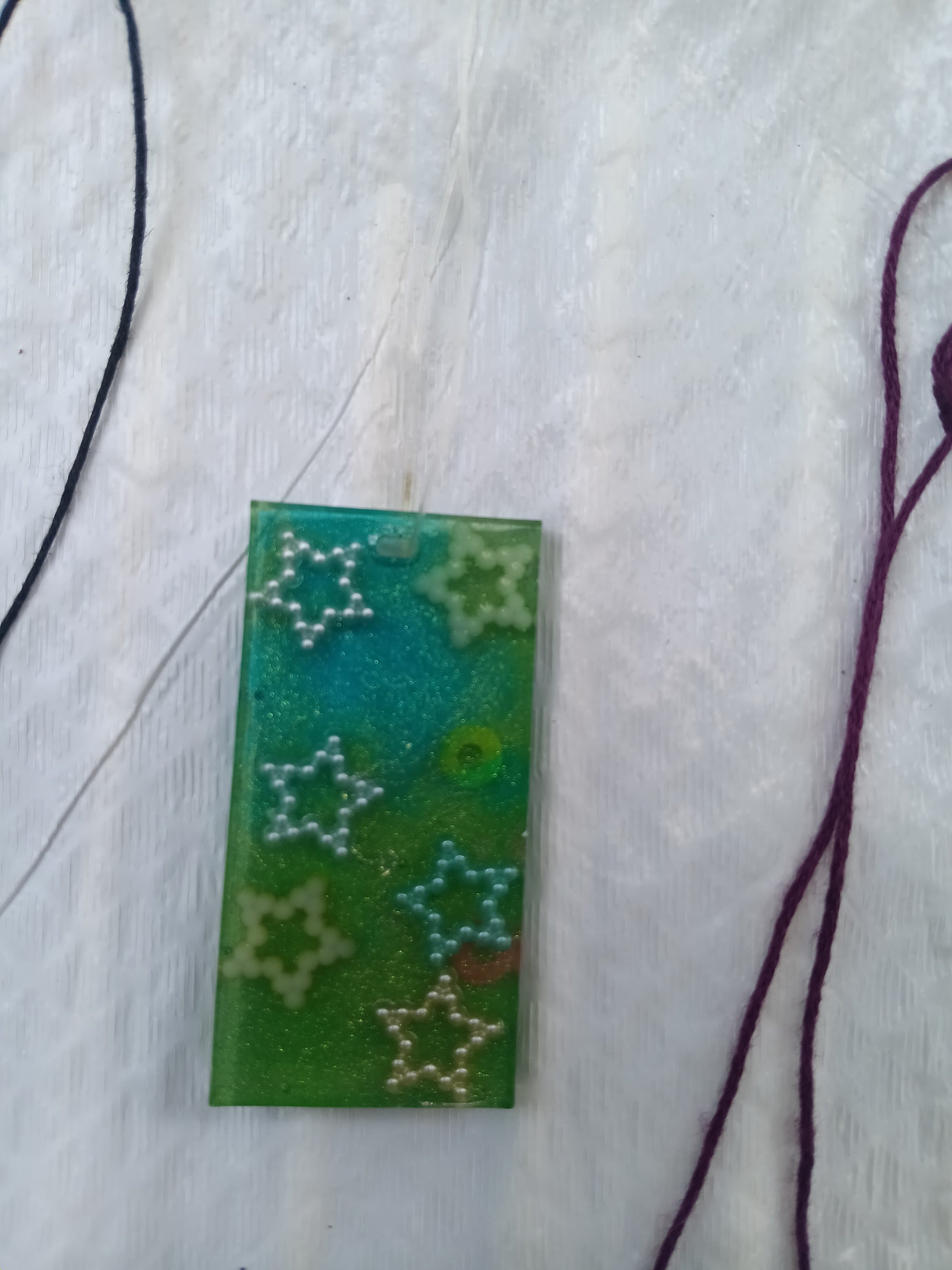 Homemade Resin Random Shapes Necklace - Thumbnail 3