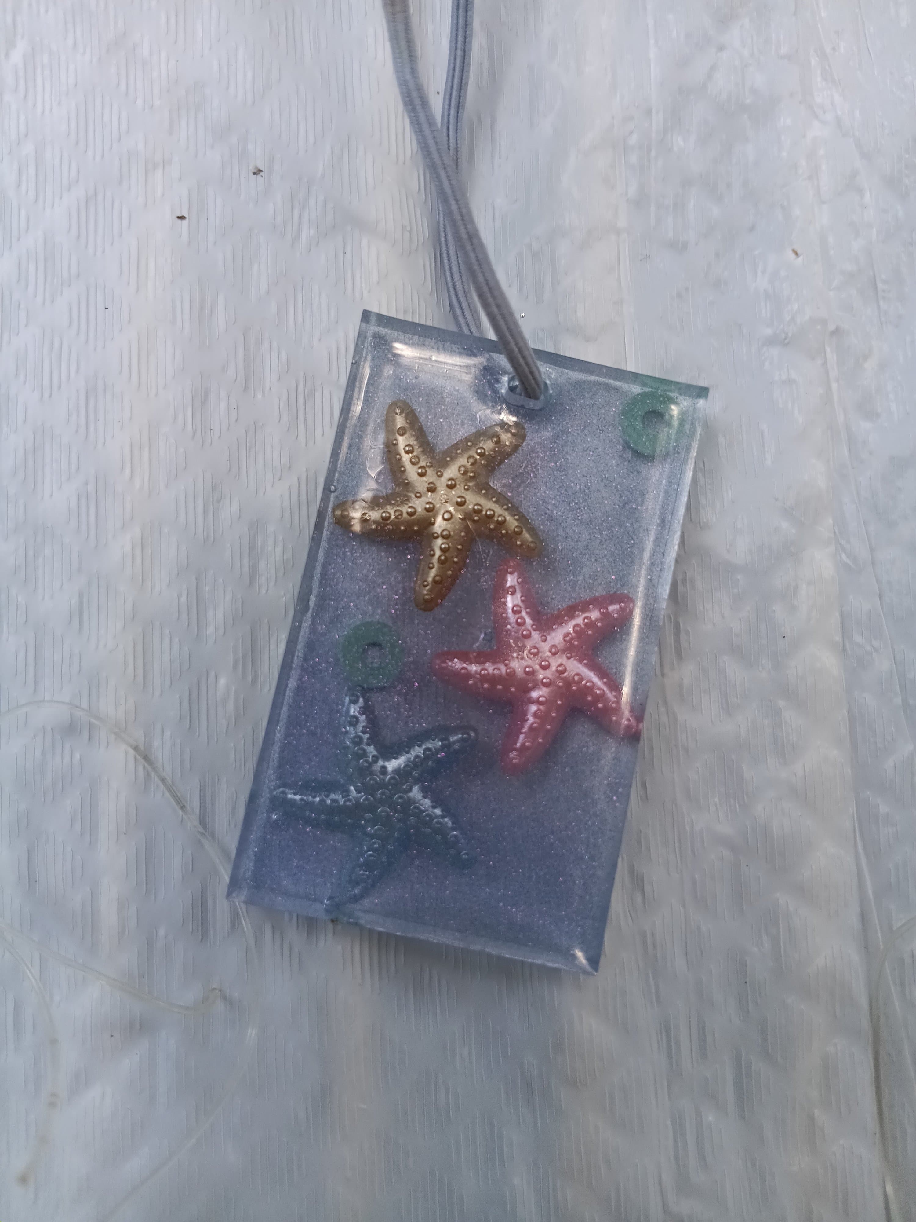 Homemade Resin Random Shapes Necklace - Thumbnail 7