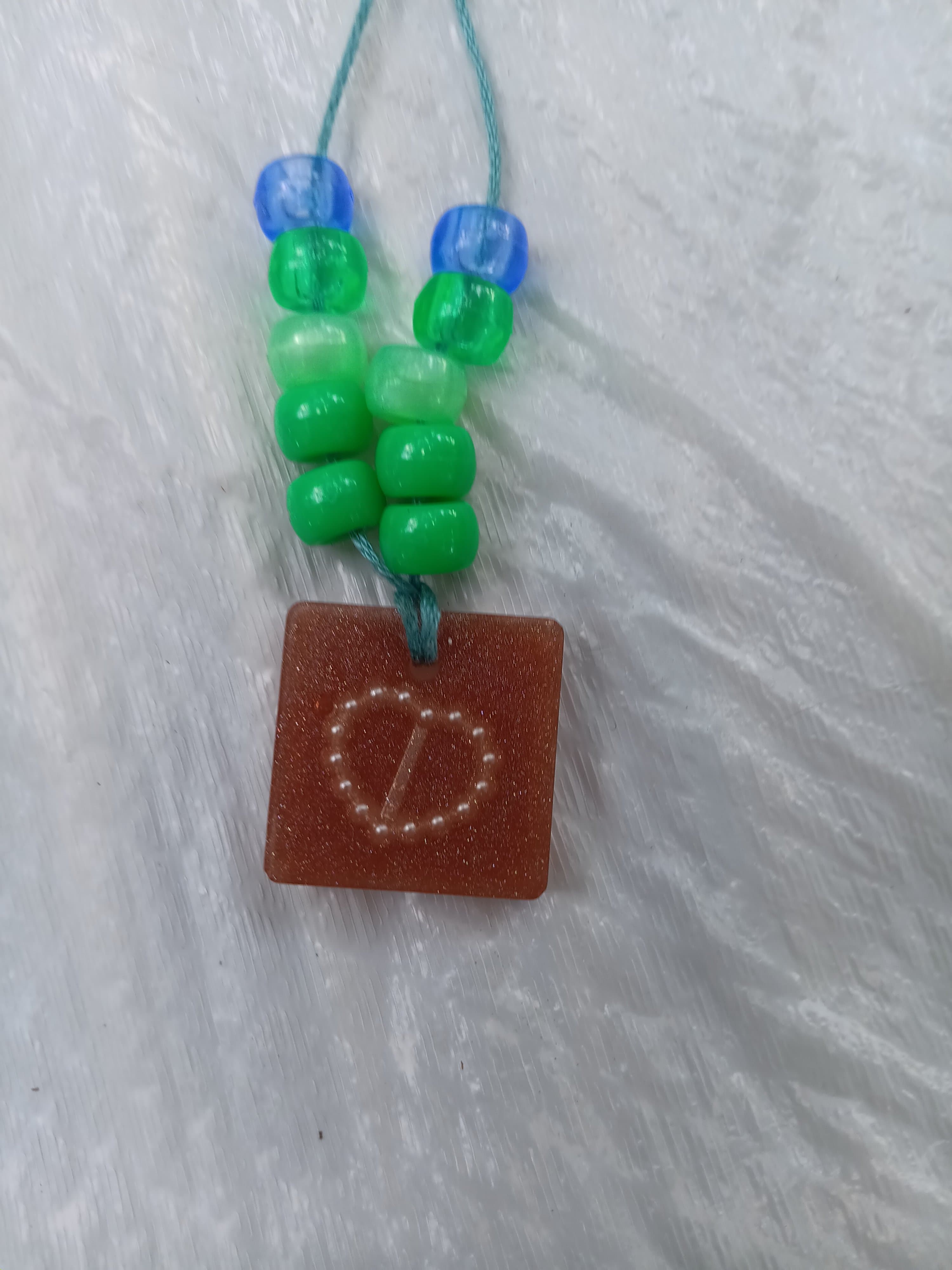 Homemade Resin Random Shapes Necklace - Thumbnail 9