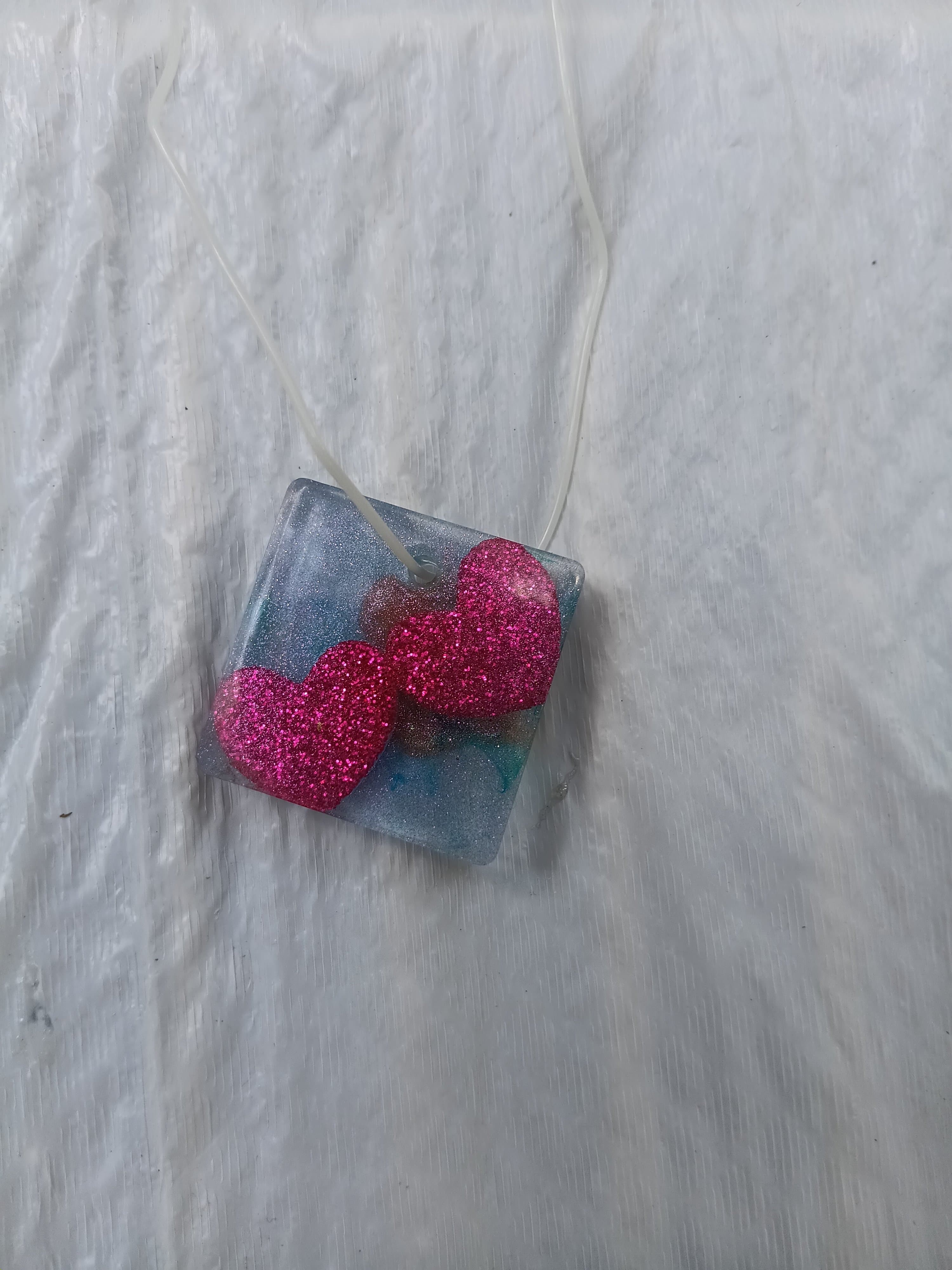 Homemade Resin Random Shapes Necklace - Thumbnail 11